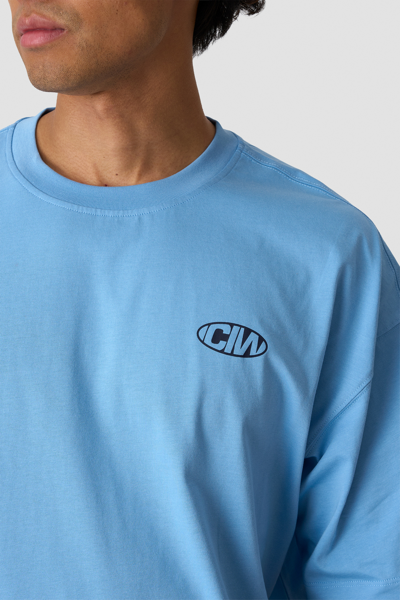 Everyday Boxy Tee Print Dove Blue - afbeelding 4