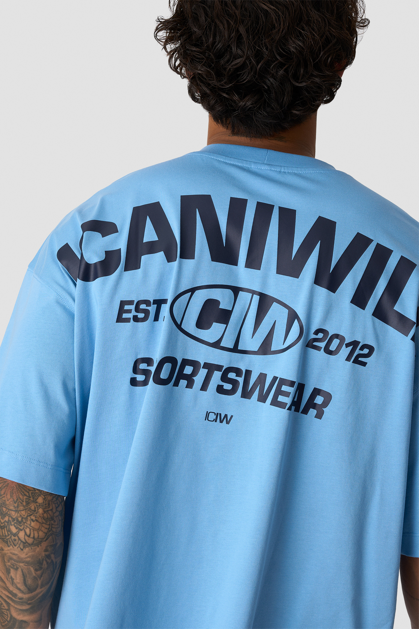 Everyday Boxy Tee Print Dove Blue - afbeelding 3