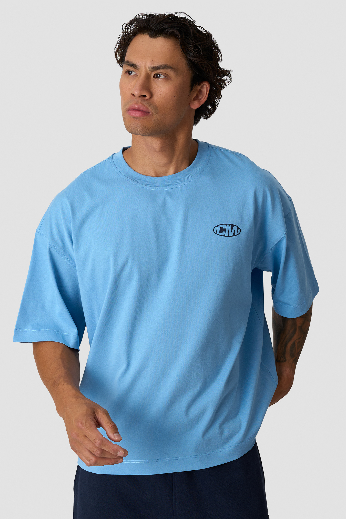 Everyday Boxy Tee Print Dove Blue - afbeelding 2