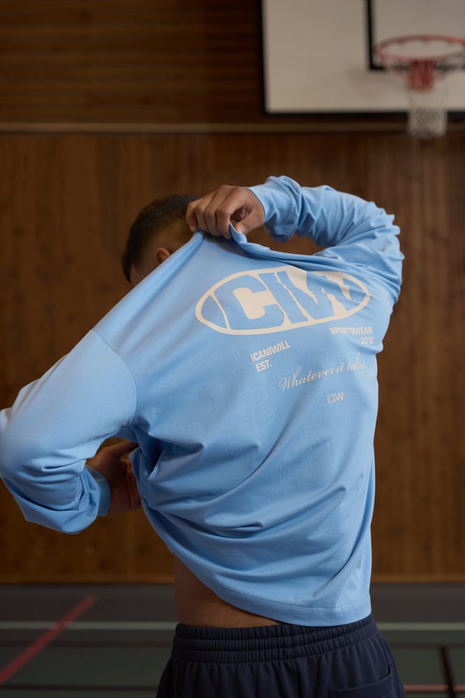 Everyday Long Sleeve Print Dove Blue