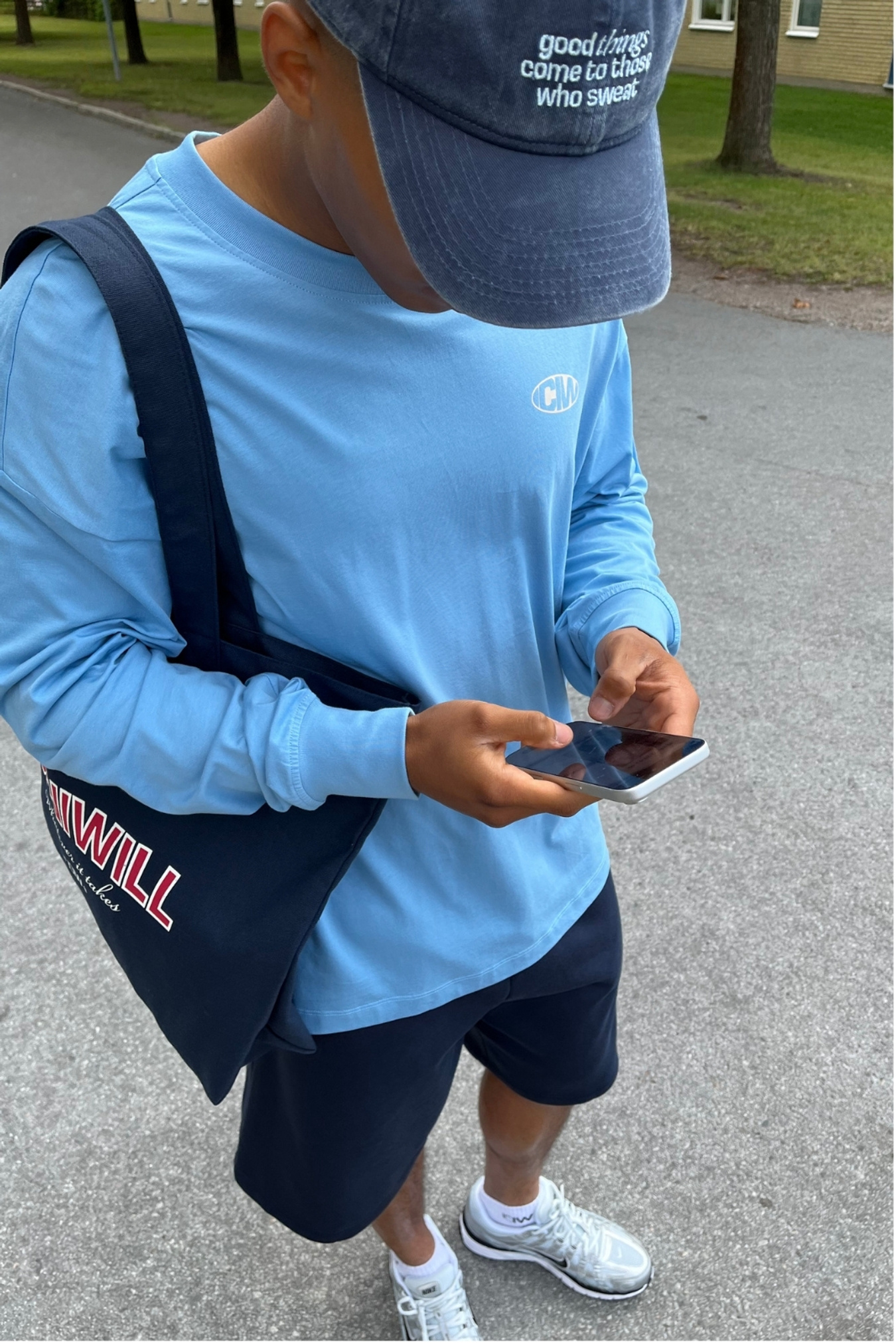 Everyday Long Sleeve Print Dove Blue - image 7