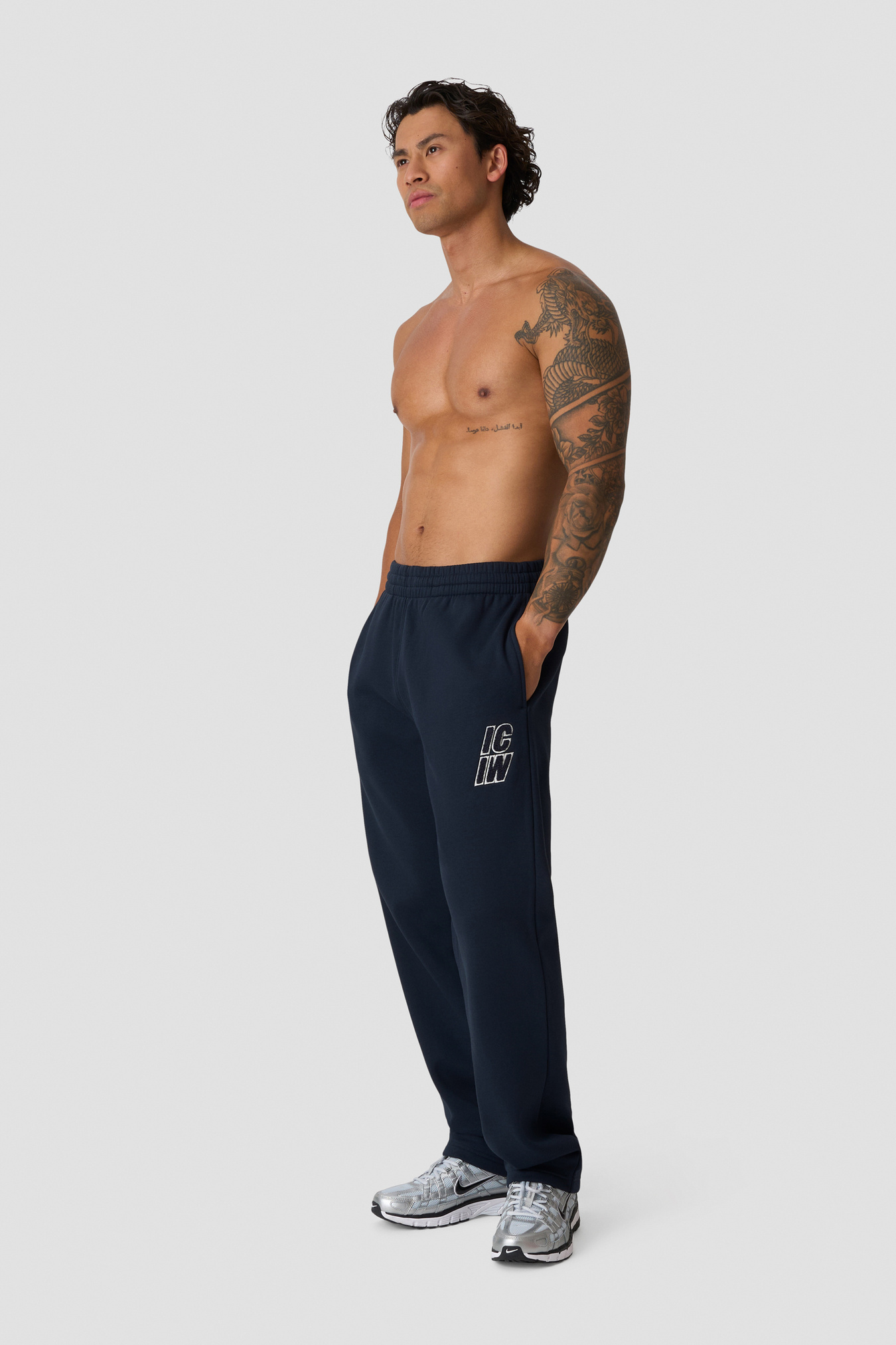 Everyday Straight Pants Terry Print Midnight Blue - afbeelding 6