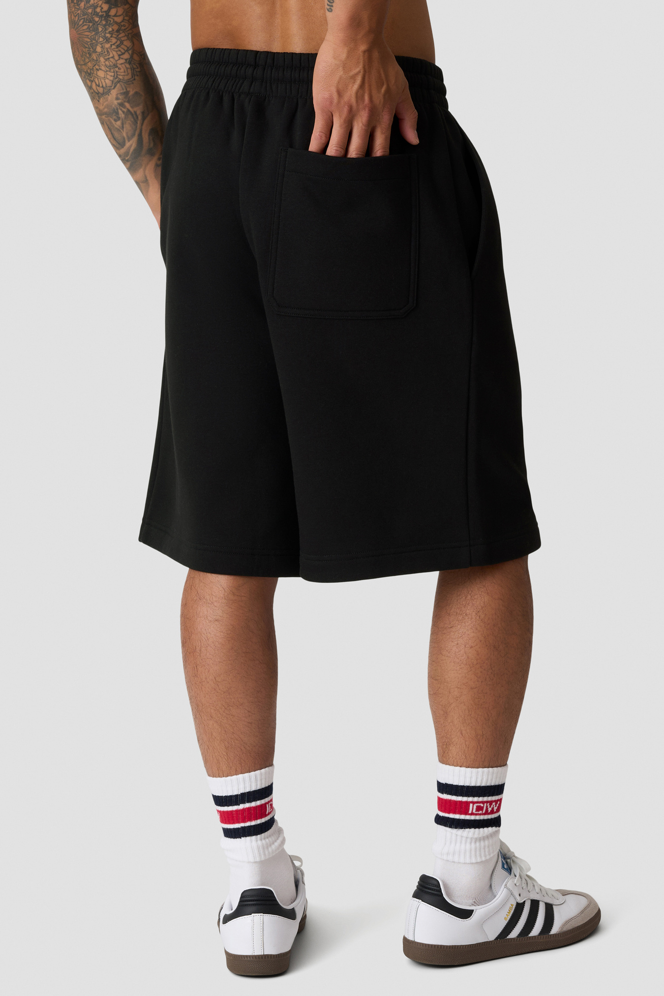 Everyday Relaxed Sweat Shorts Terry Print Black - image 3