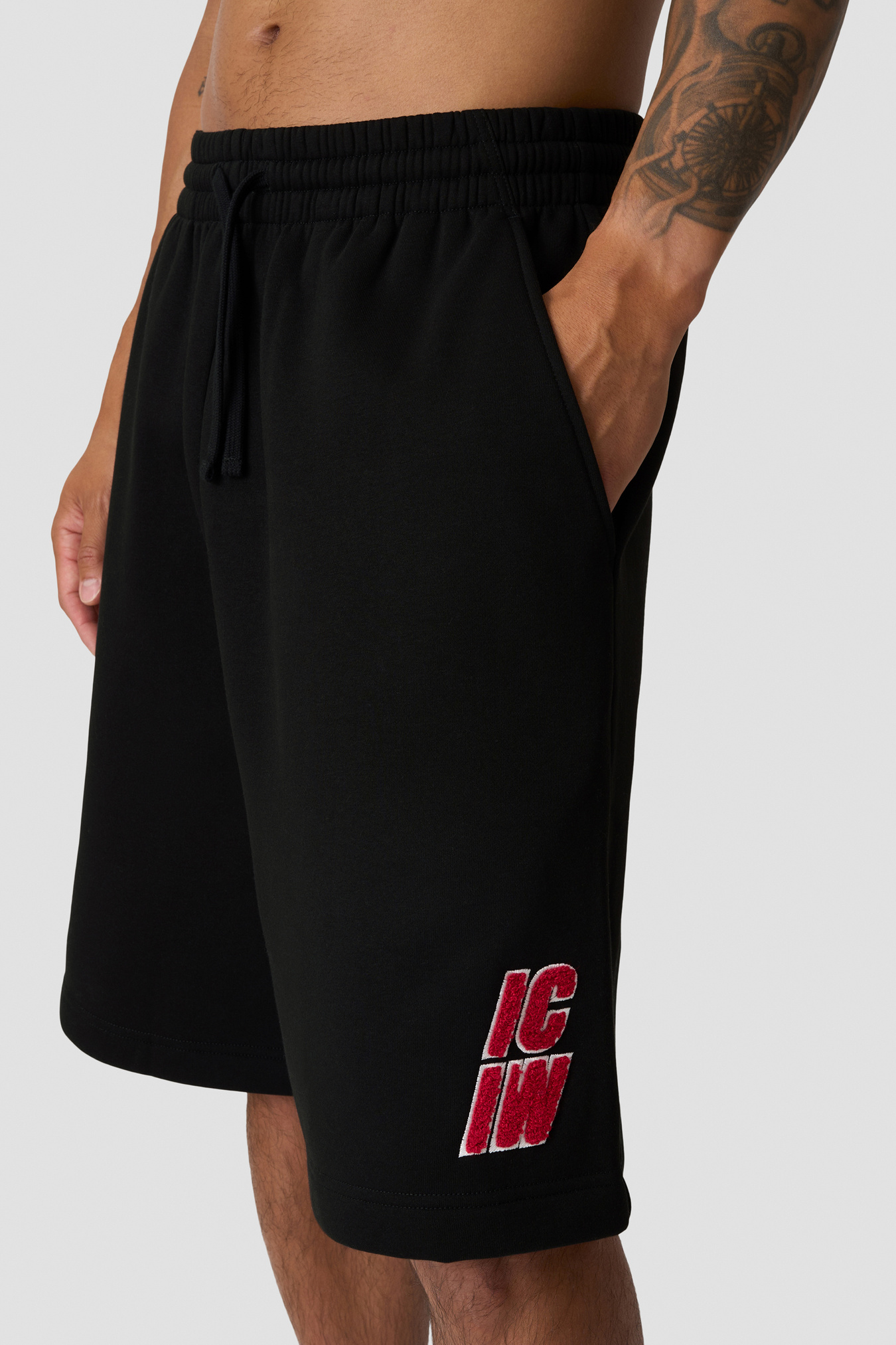 Everyday Relaxed Sweat Shorts Terry Print Black - image 4