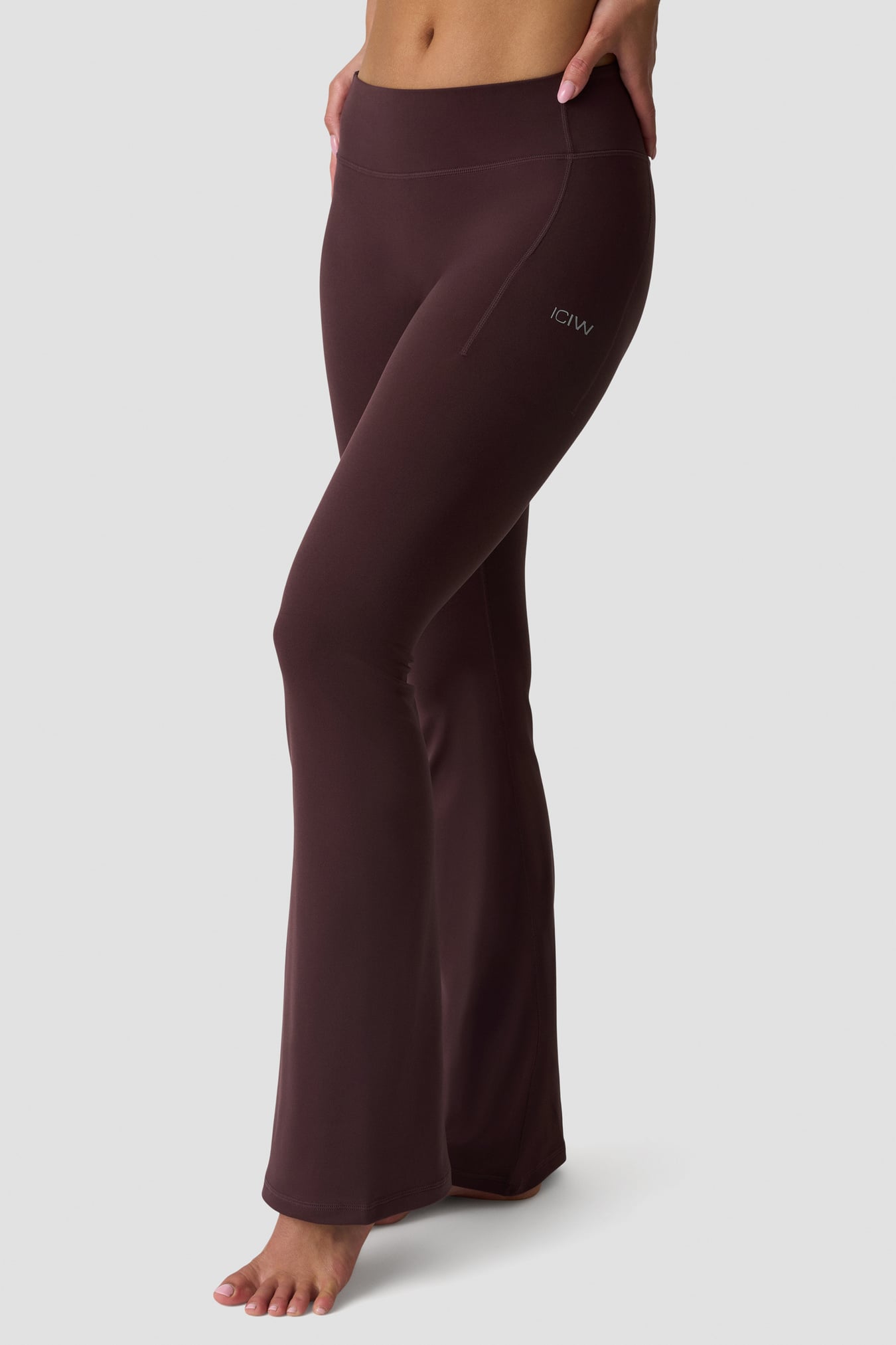 Luxe Mid Rise Flare Tights Espresso - image 2