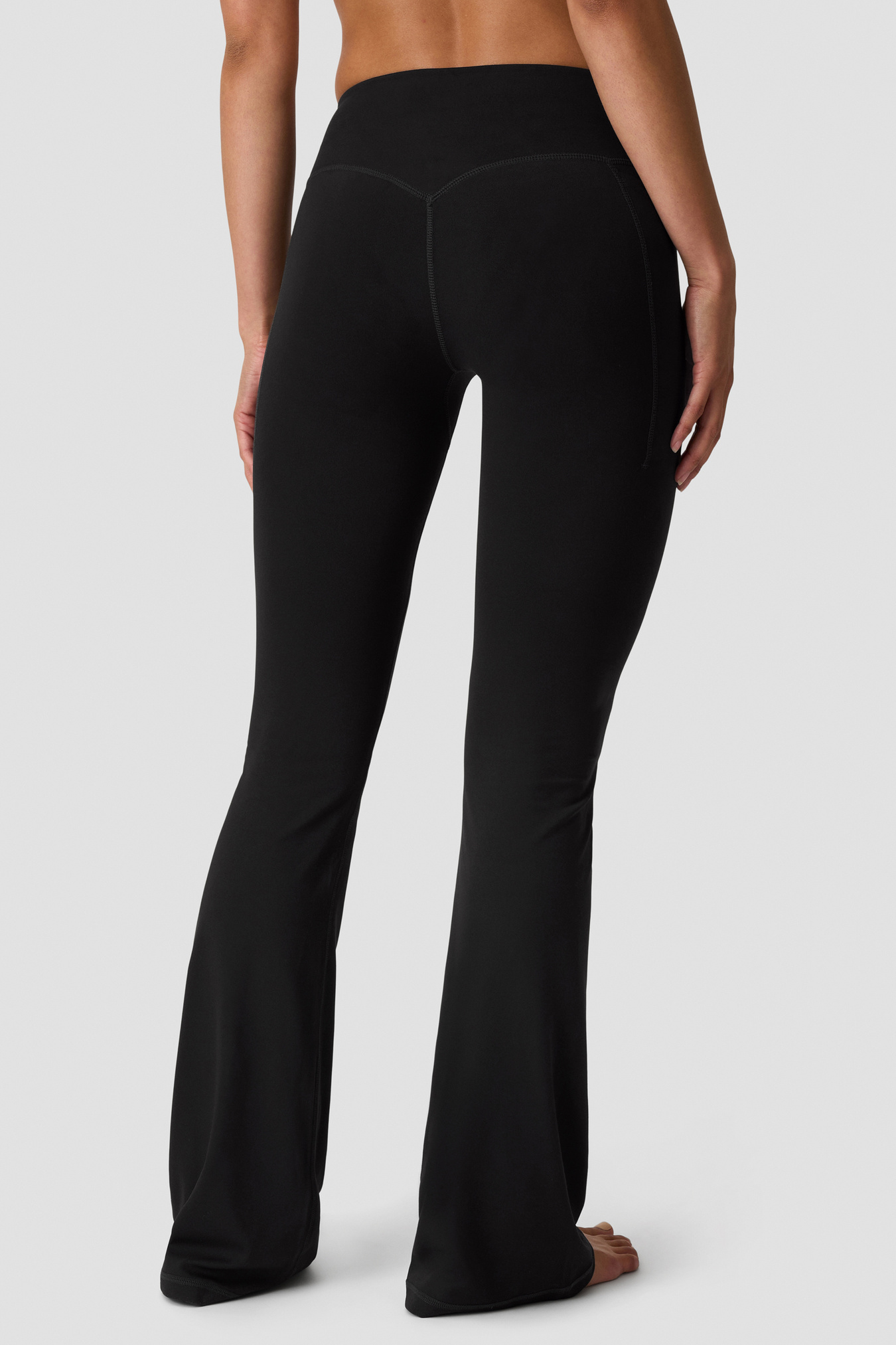 Luxe Mid Rise Flare Tights Black - immagine $