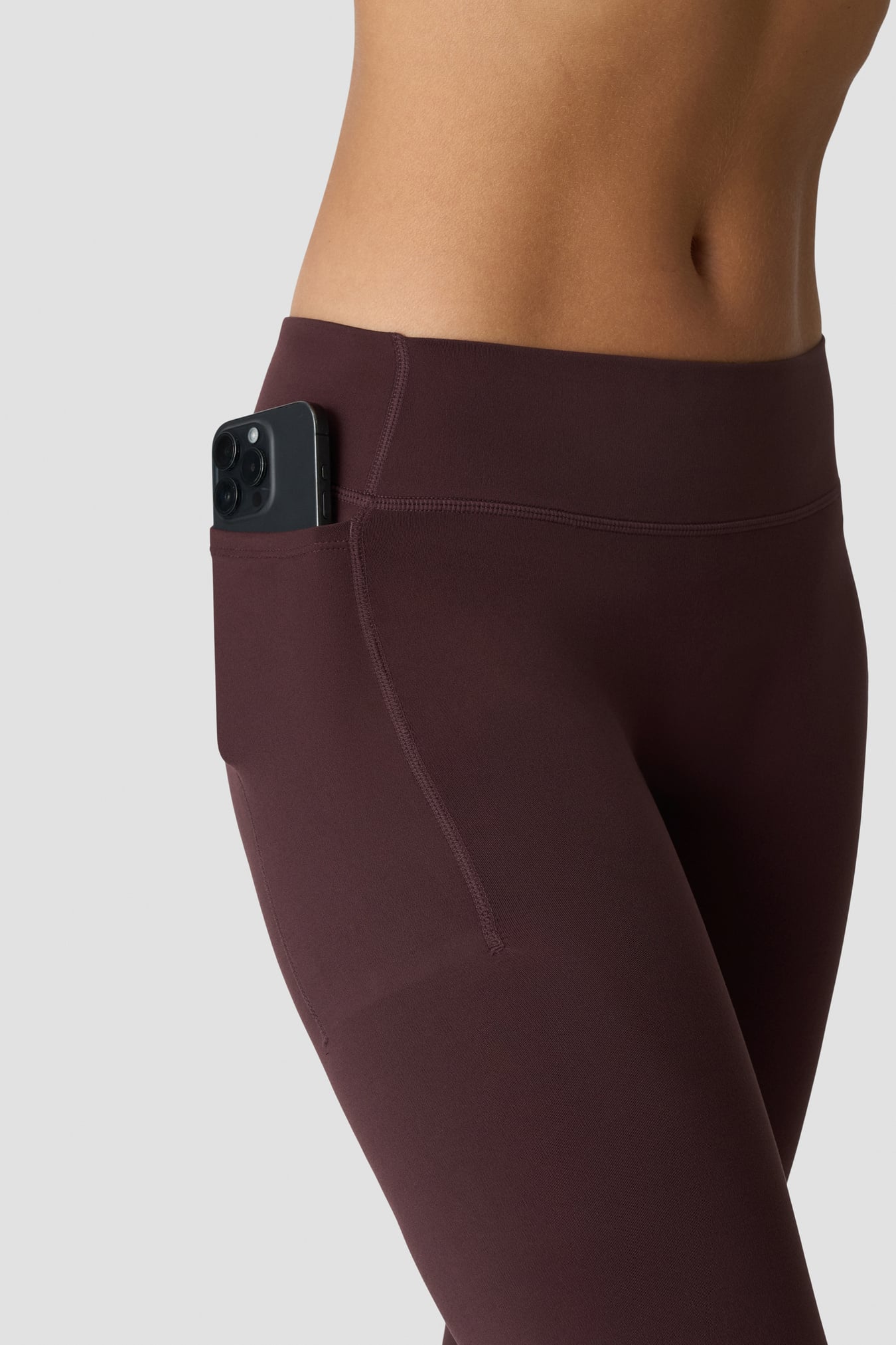 Luxe Mid Rise Flare Tights Espresso - image 6