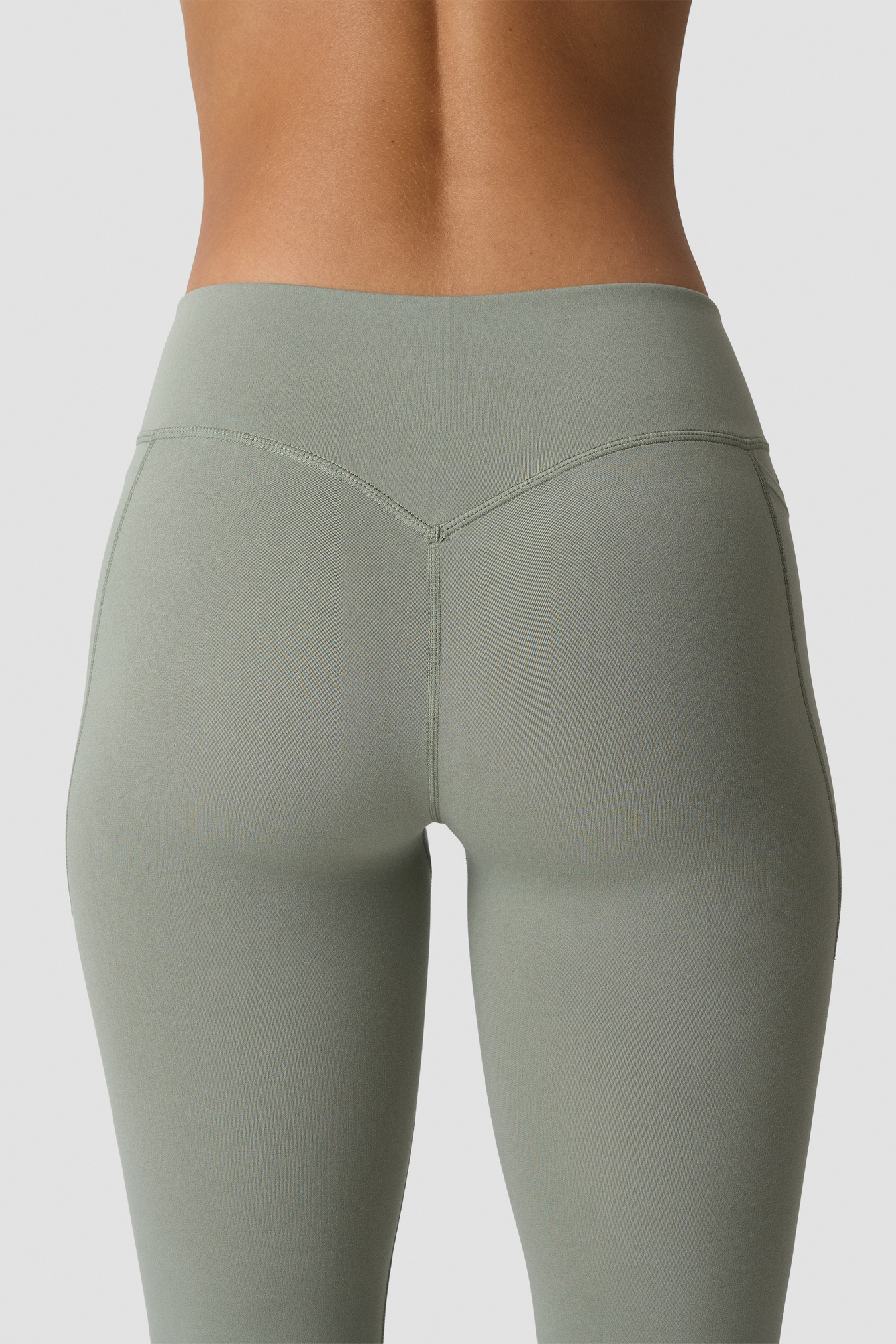 Luxe Mid Rise Tights Dusty Sage Green - image 4