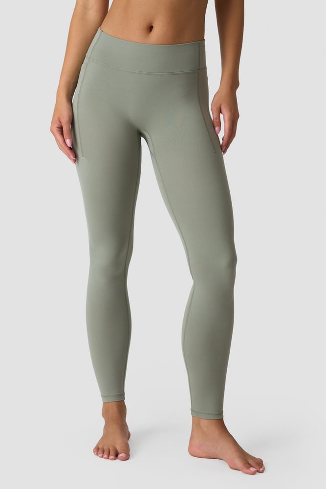 Luxe Mid Rise Tights Dusty Sage Green