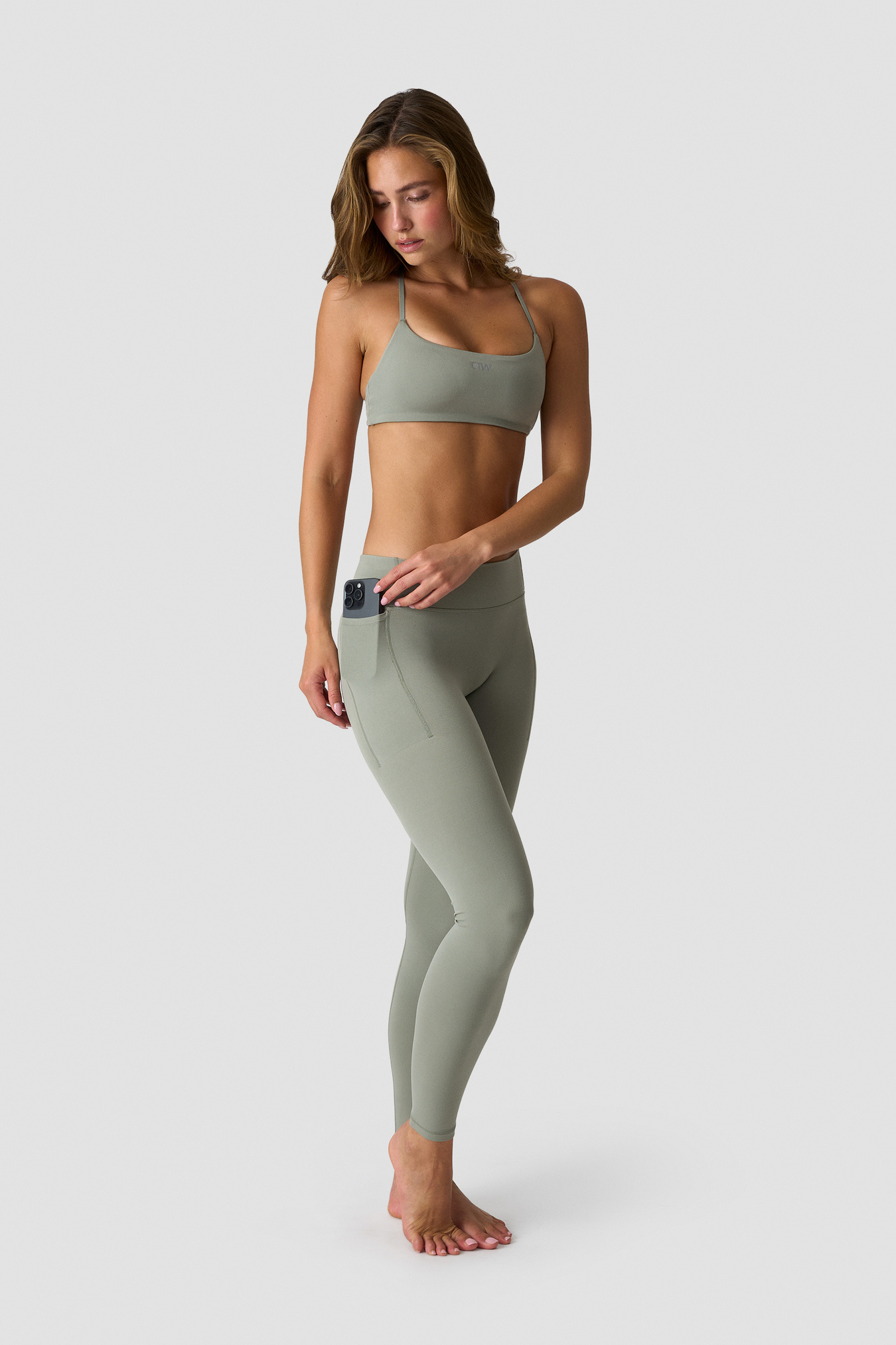 Luxe Mid Rise Tights Dusty Sage Green - image 7