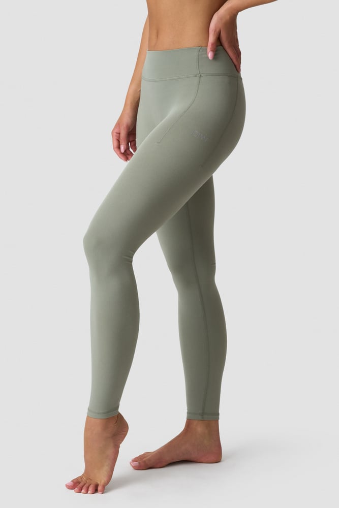 Luxe Mid Rise Tights Dusty Sage Green