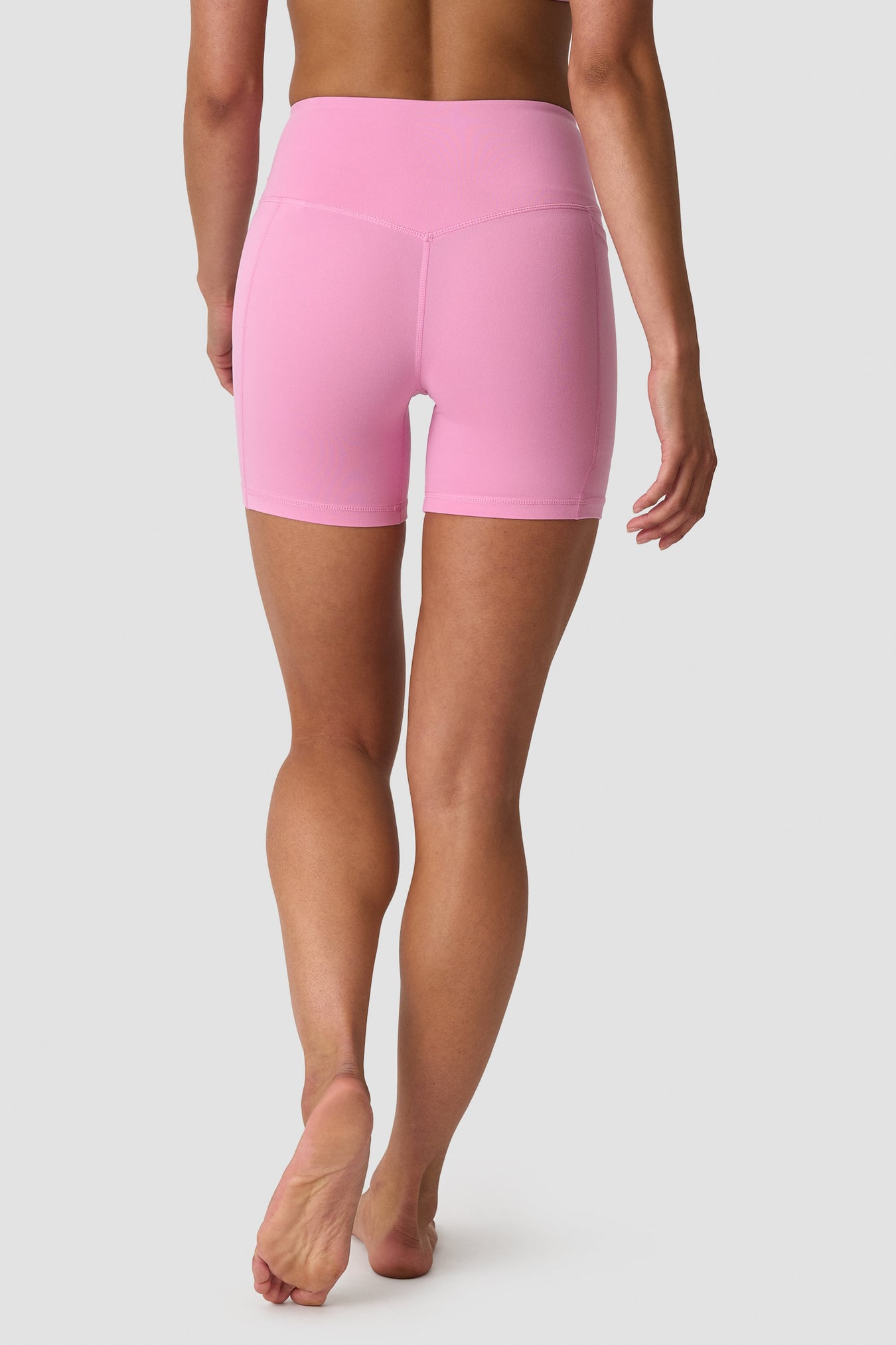 Luxe High Waist Midi Shorts Soft Rose Pink - image 3