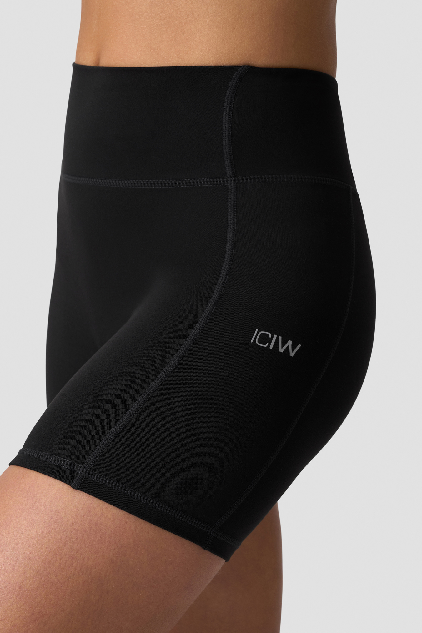 Luxe High Waist Midi Shorts Black - image 6