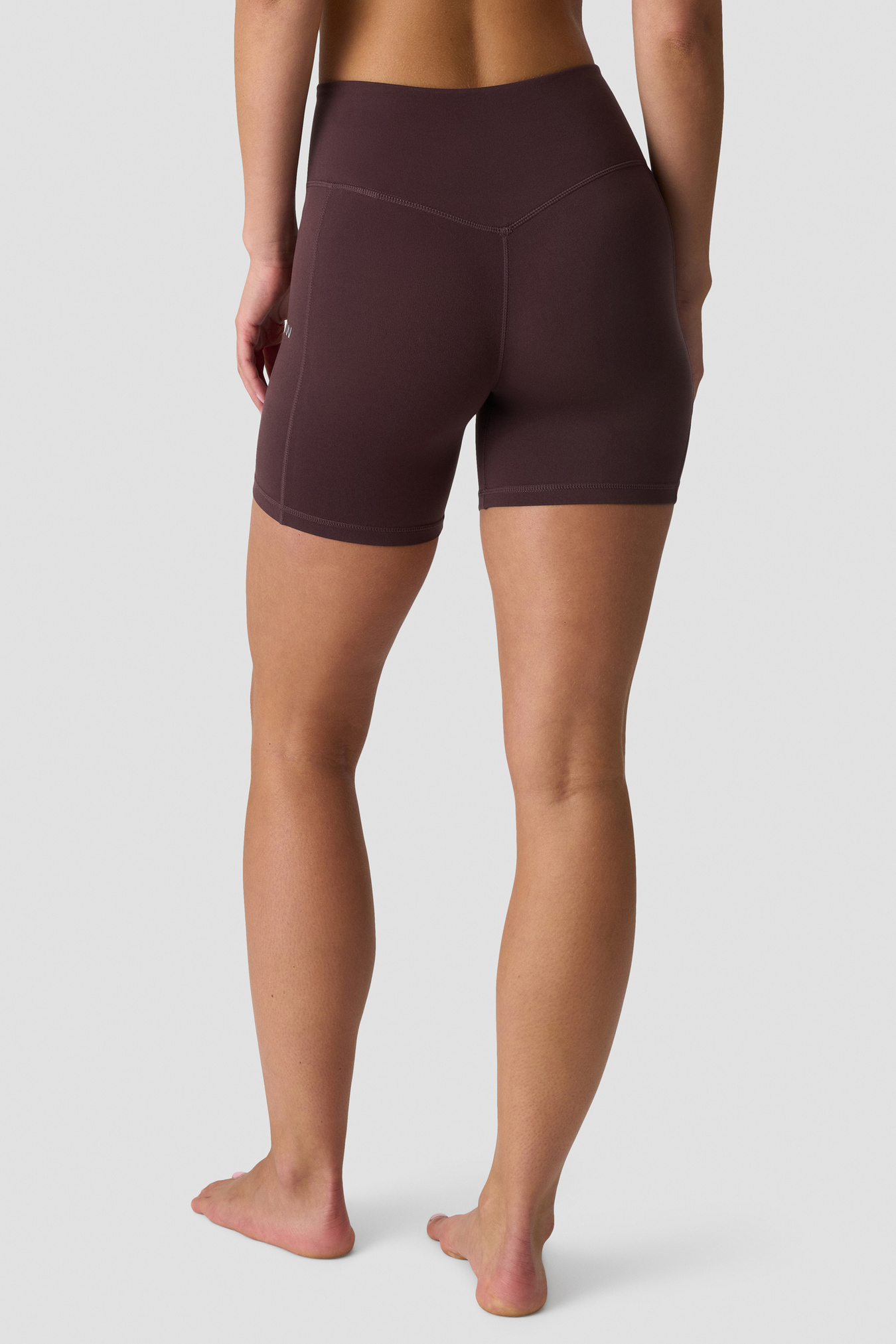 Luxe High Waist Midi Shorts Espresso - immagine $