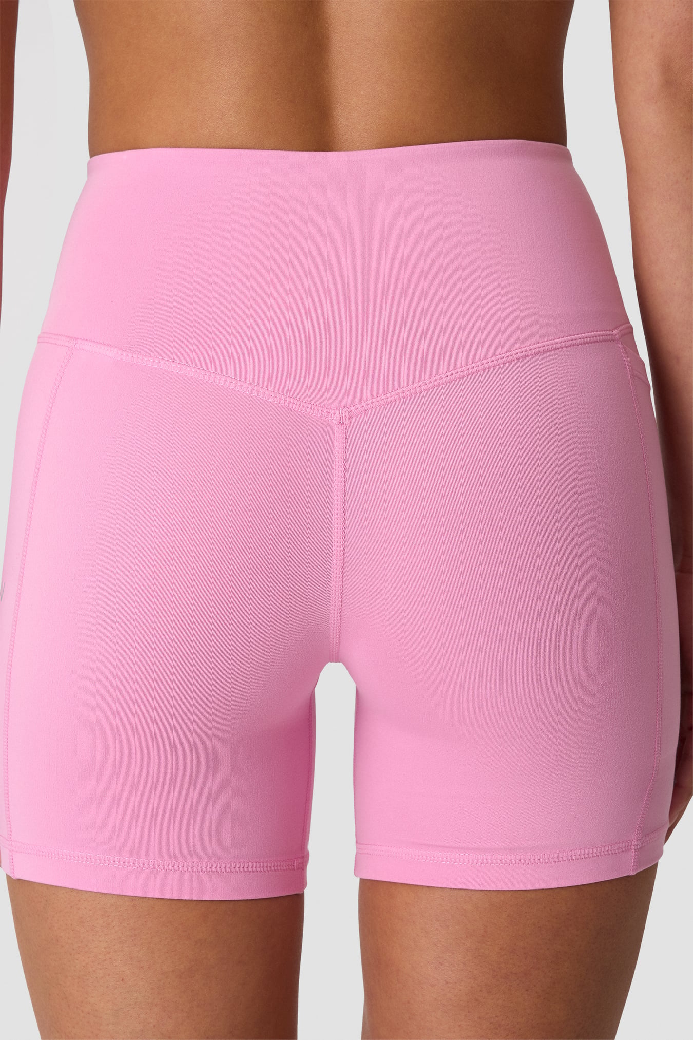 Luxe High Waist Midi Shorts Soft Rose Pink - image 6