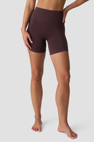 Luxe High Waist Midi Shorts Espresso - Brown