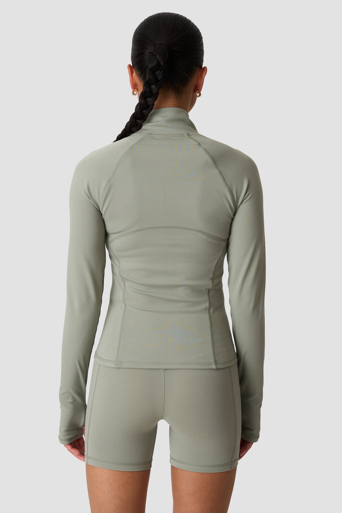 Luxe Zip Jacket Dusty Sage Green - immagine $