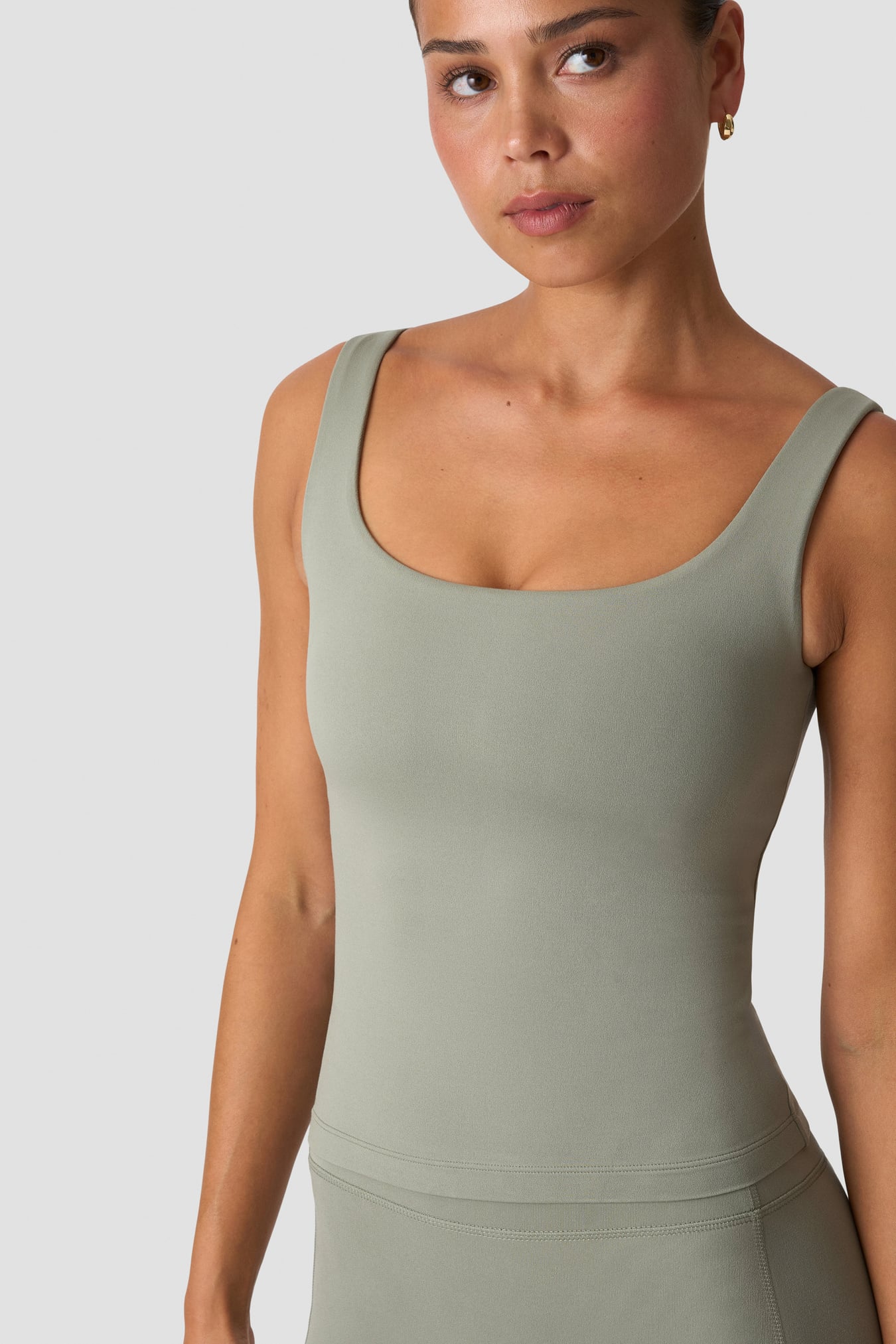 Luxe 2-In-1 Tank Top Dusty Sage Green - image 3