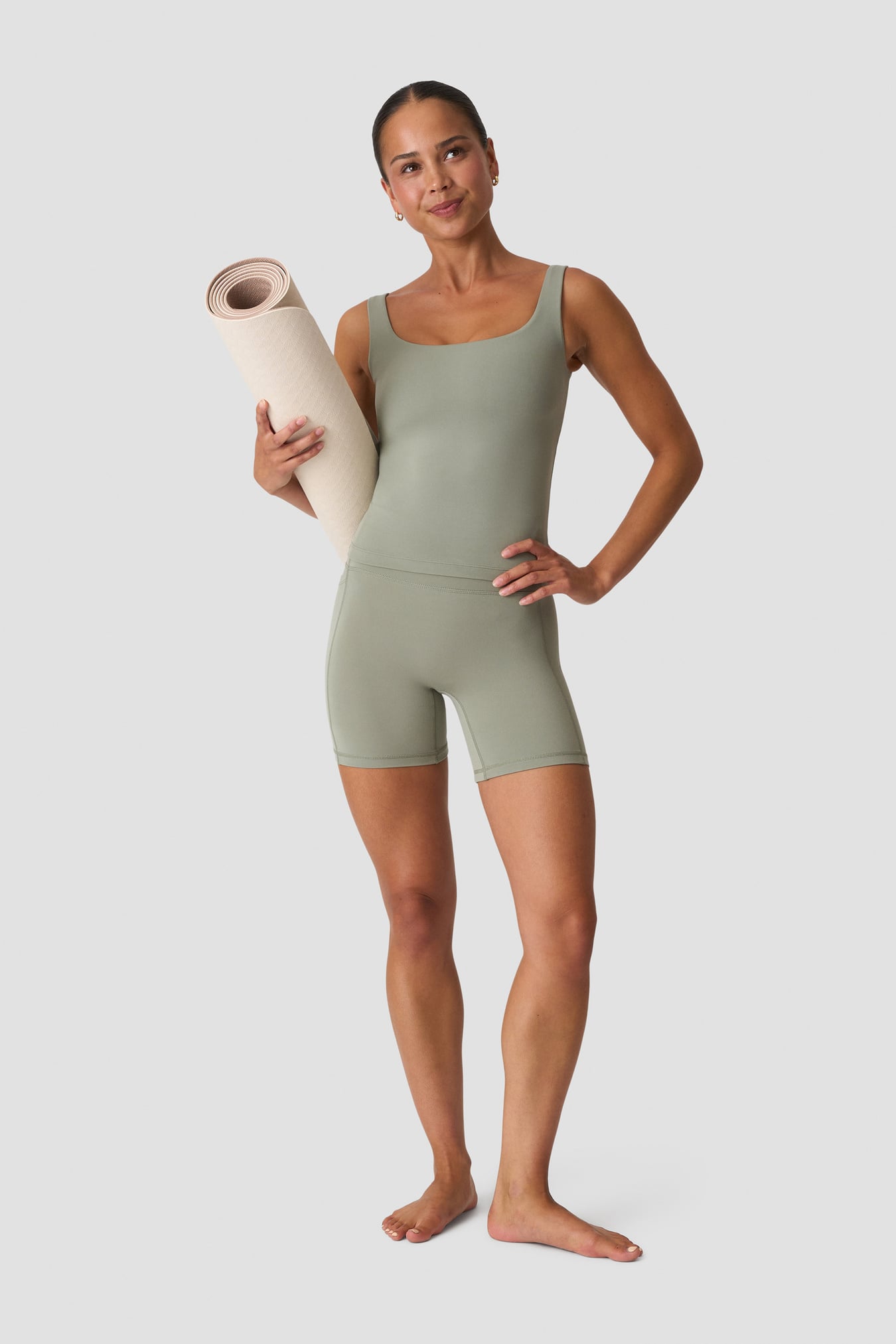 Luxe 2-In-1 Tank Top Dusty Sage Green - image 5
