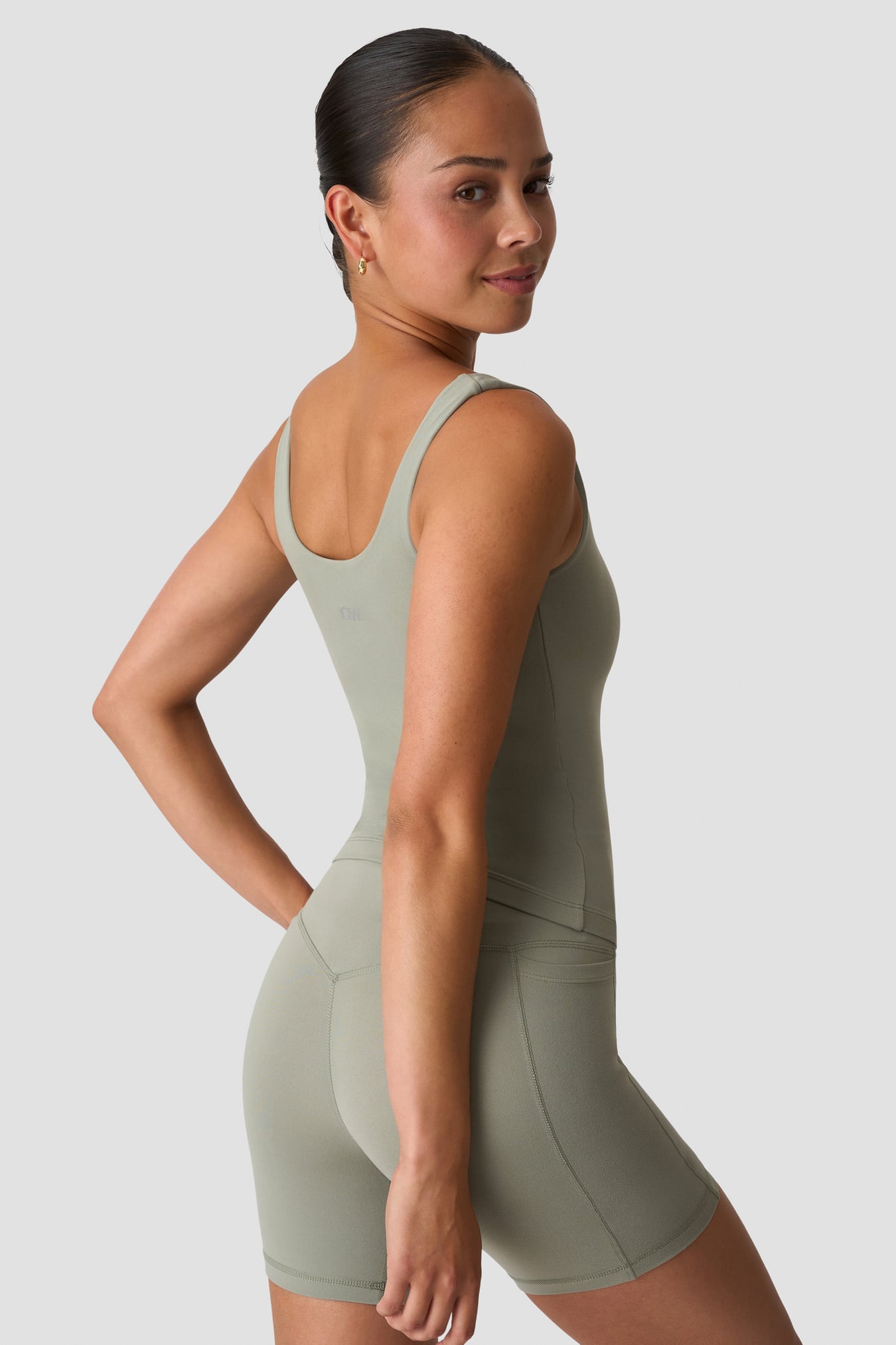 Luxe 2-In-1 Tank Top Dusty Sage Green - image 2