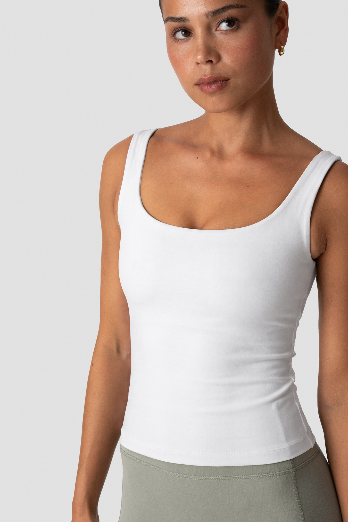 Luxe 2-In-1 Tank Top White Snow - image 3