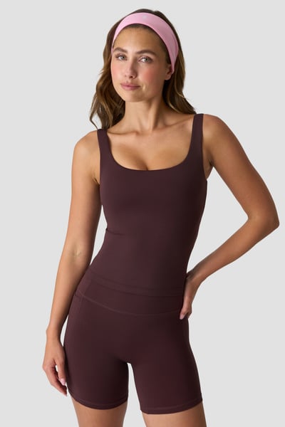 Luxe 2-In-1 Tank Top Espresso - Brun