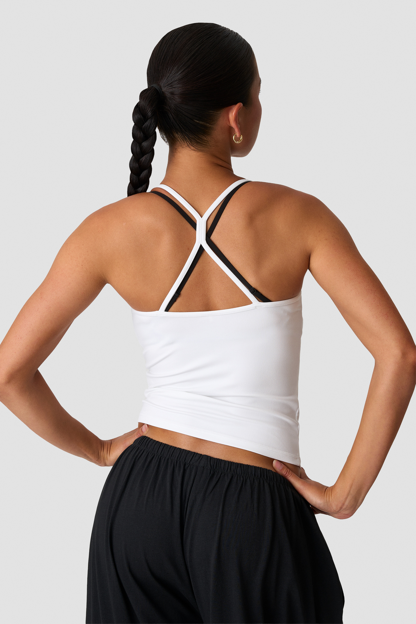Luxe Strappy Tank White Snow - image 4