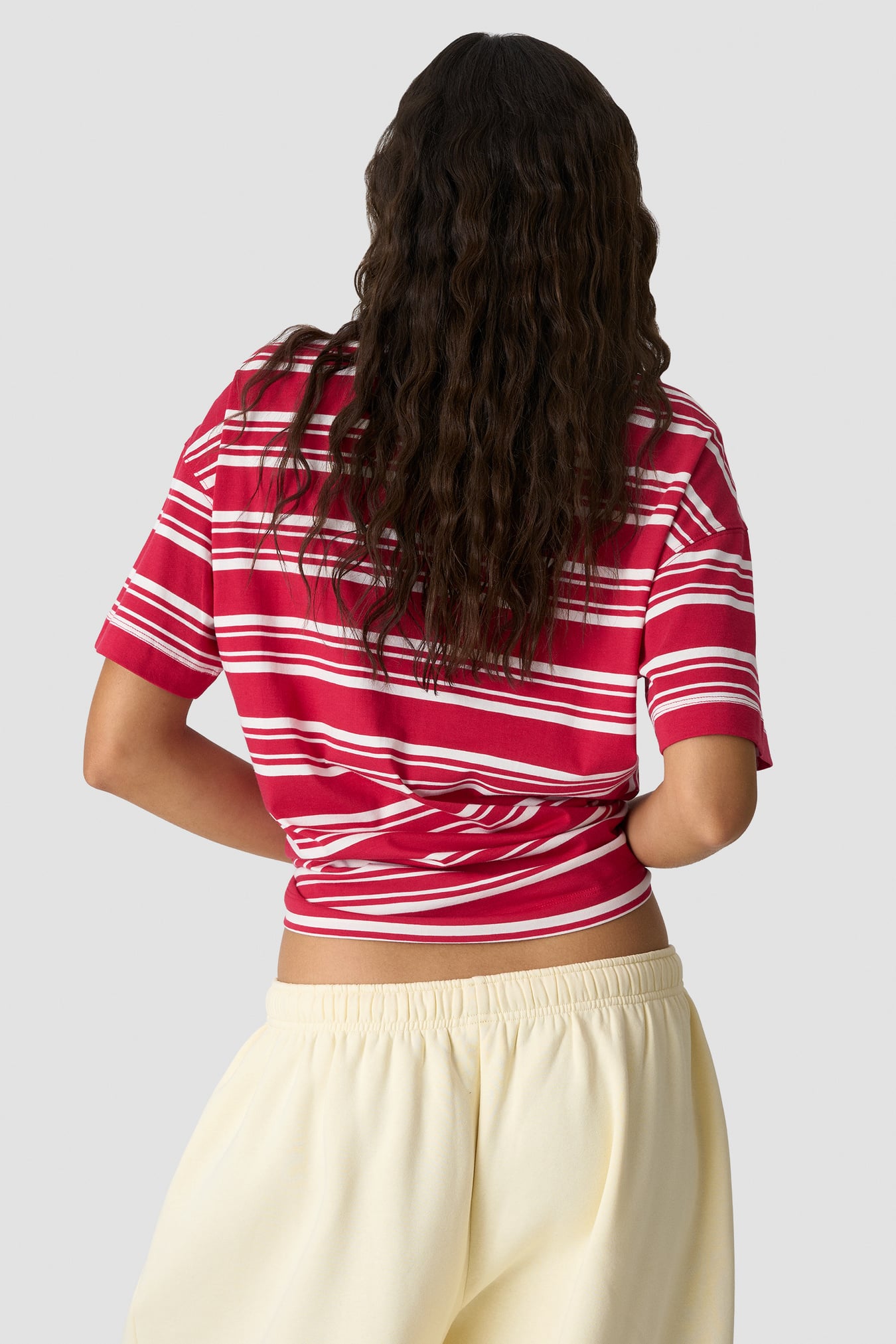 Everyday Oversized Tee Stripe Bright Red - image 3