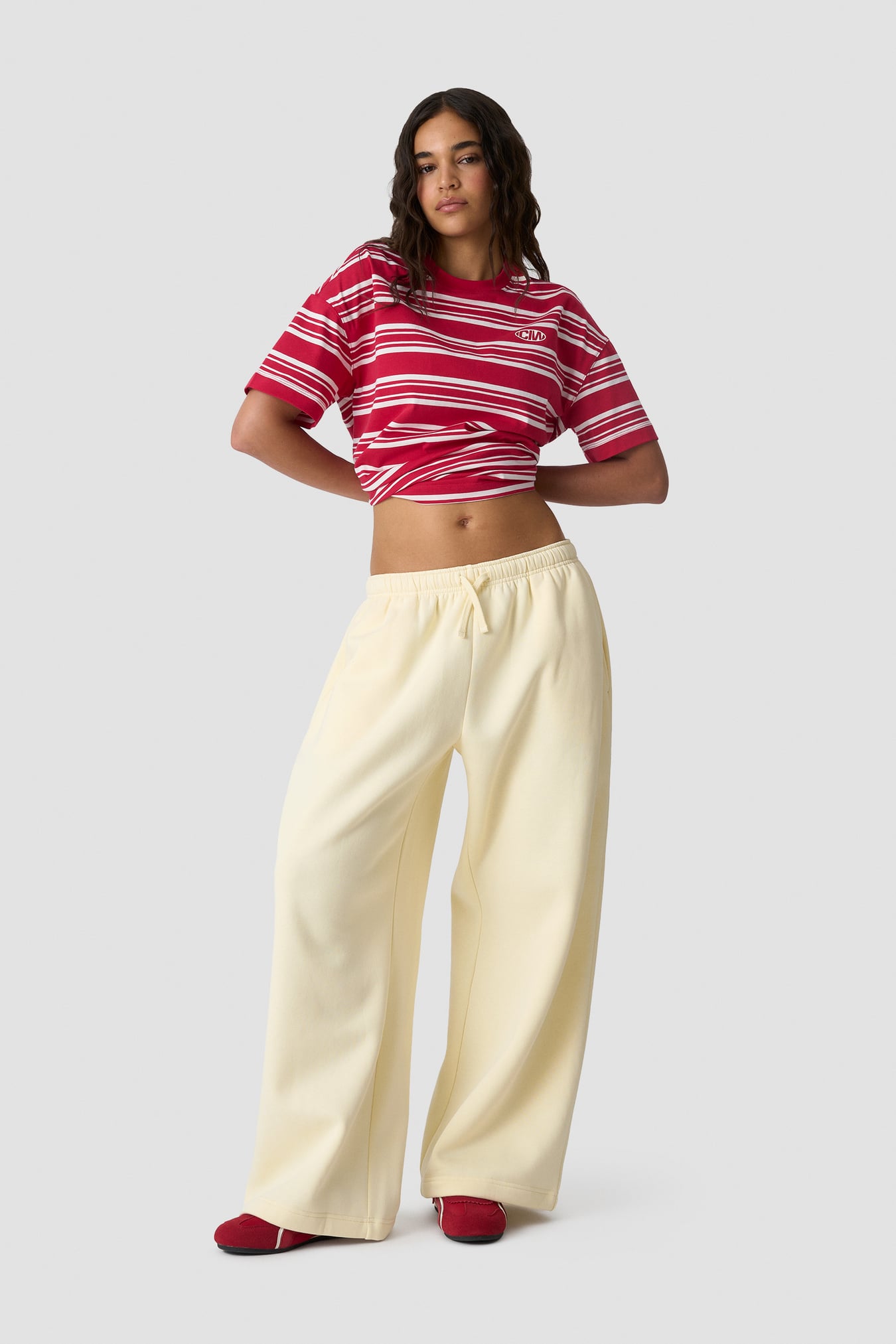 Everyday Oversized Tee Stripe Bright Red - image 6