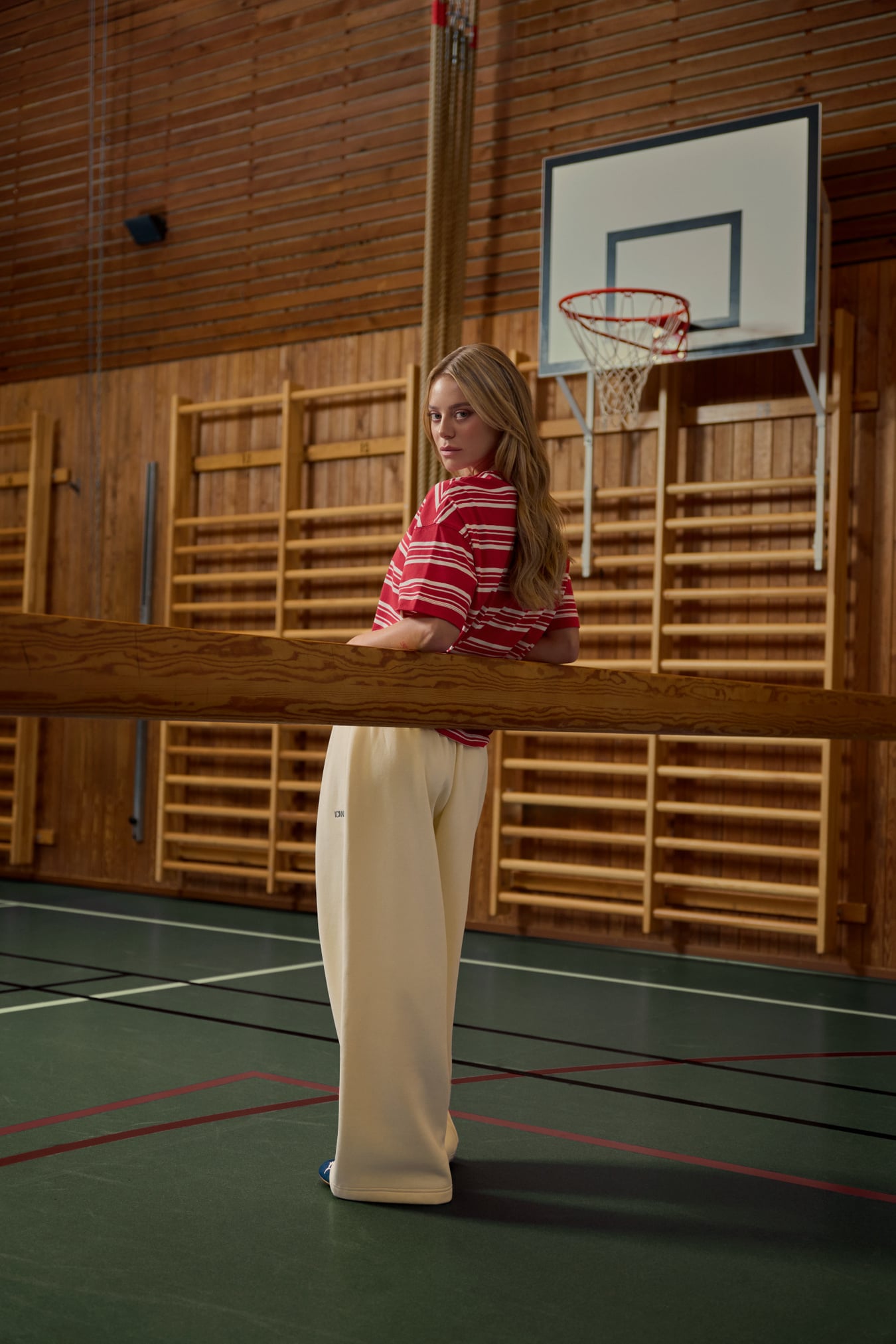 Everyday Oversized Tee Stripe Bright Red - image 7