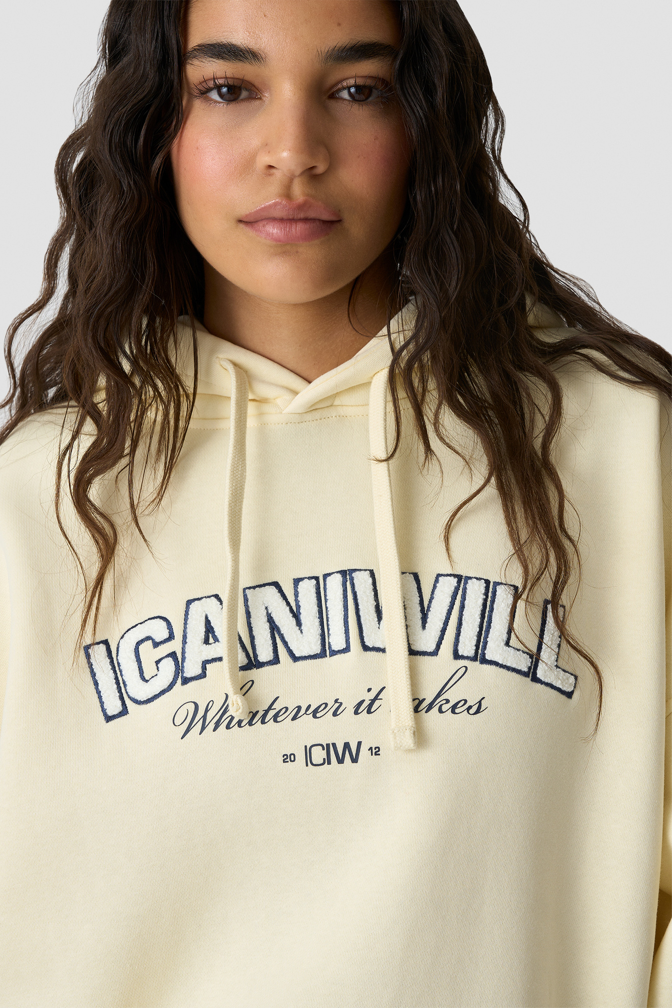 Everyday Relaxed Hoodie Terry Print Pale Lemon - image 5