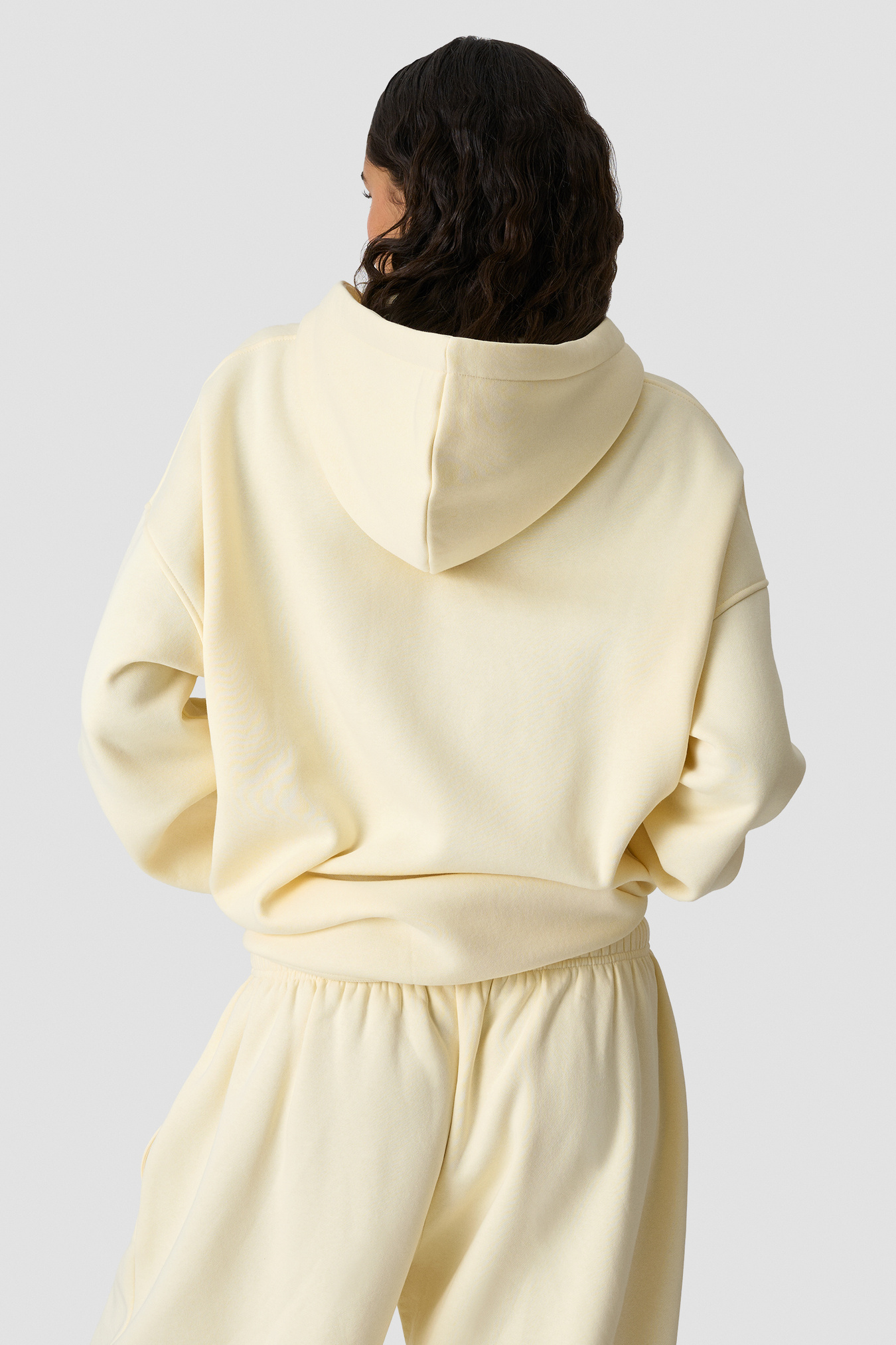 Everyday Relaxed Hoodie Terry Print Pale Lemon - image 4