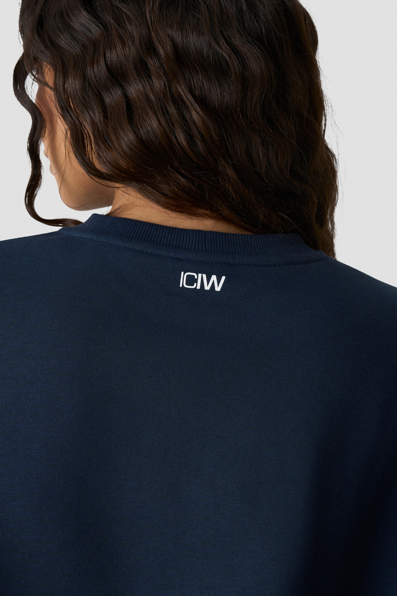 Everyday Relaxed Crewneck Terry Print Midnight Blue - image 3
