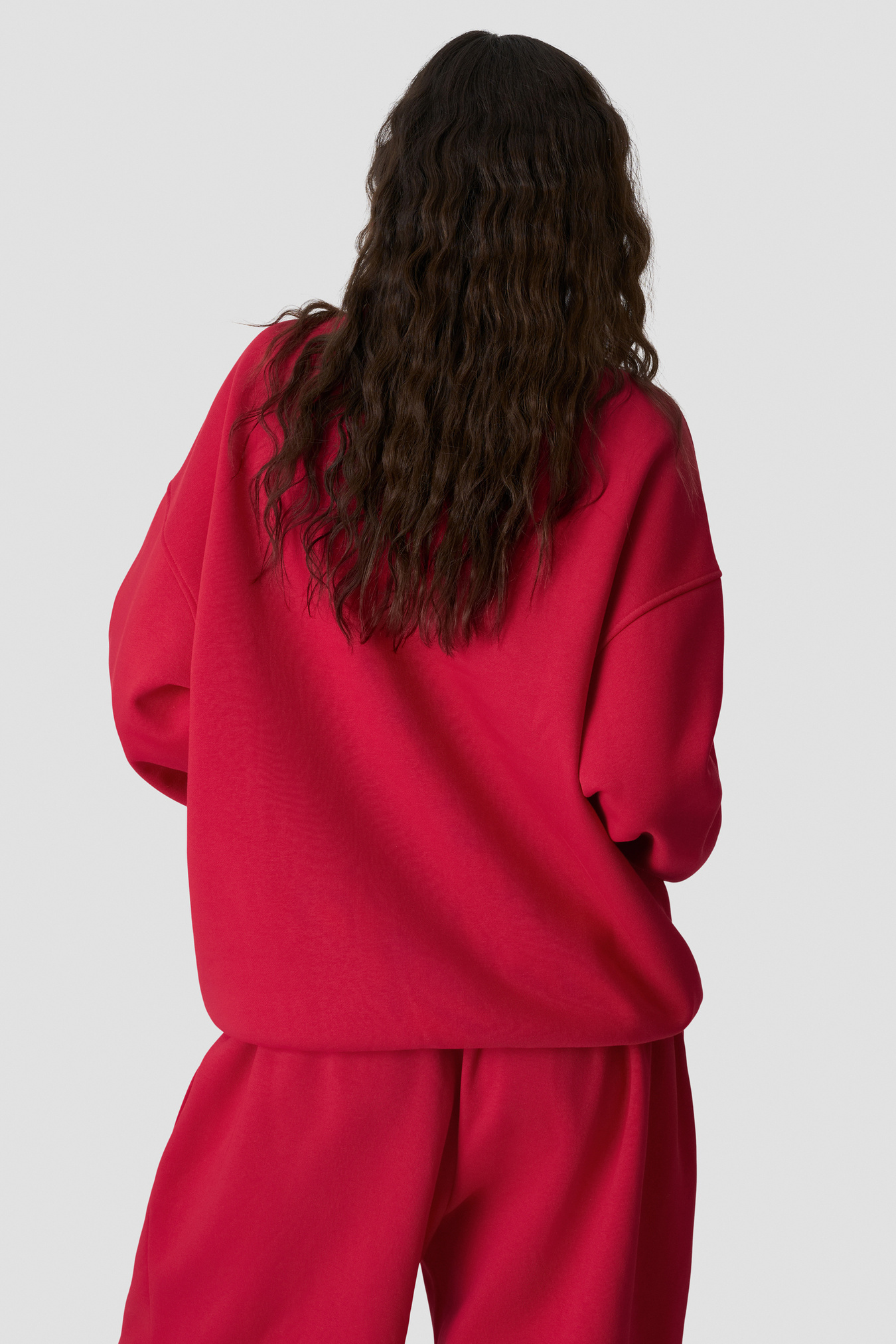 Everyday Relaxed Crewneck Terry Print Bright Red - image 3