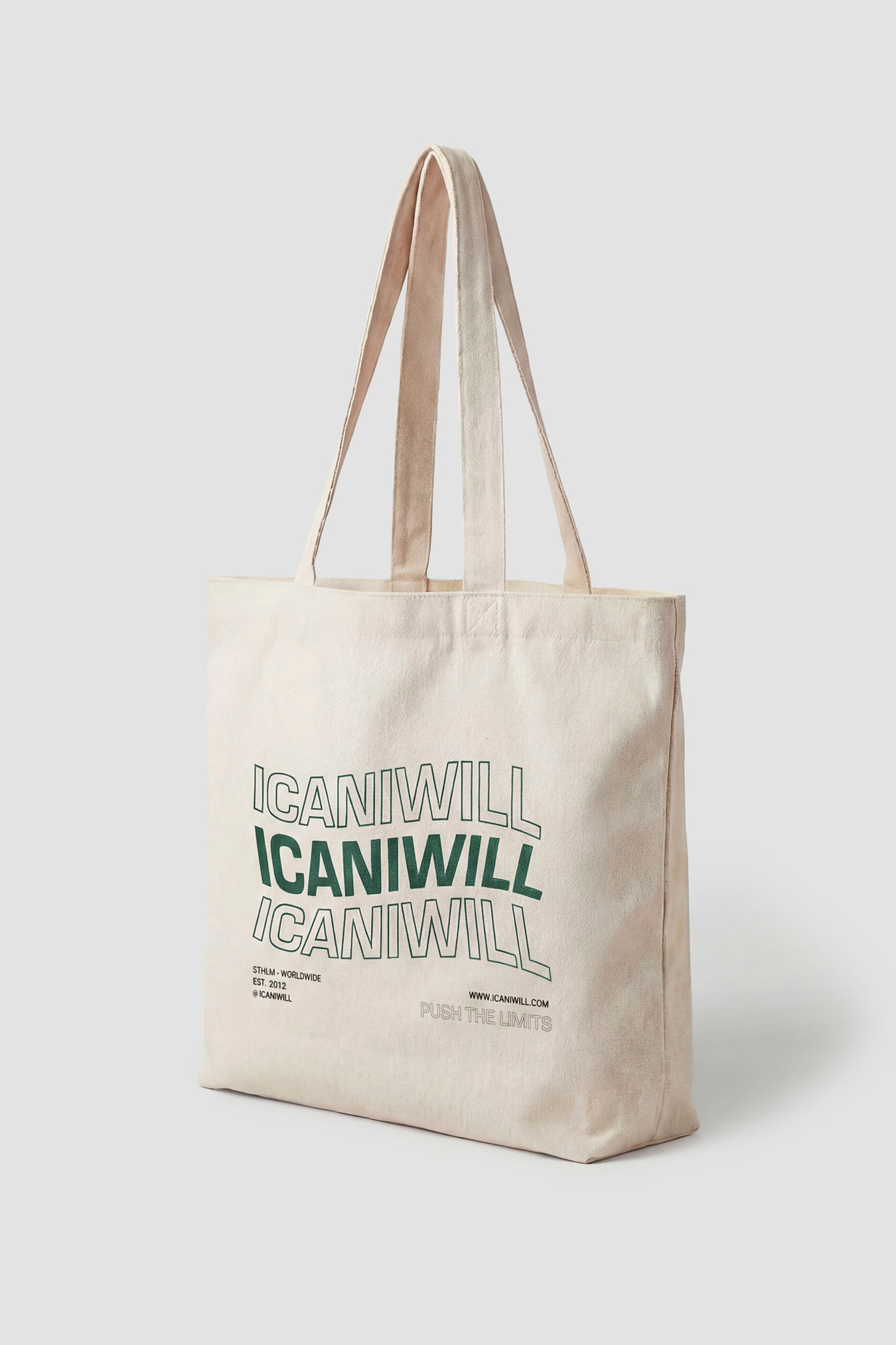 ICIW Cotton Tote Bag Print Light Beige - afbeelding 3