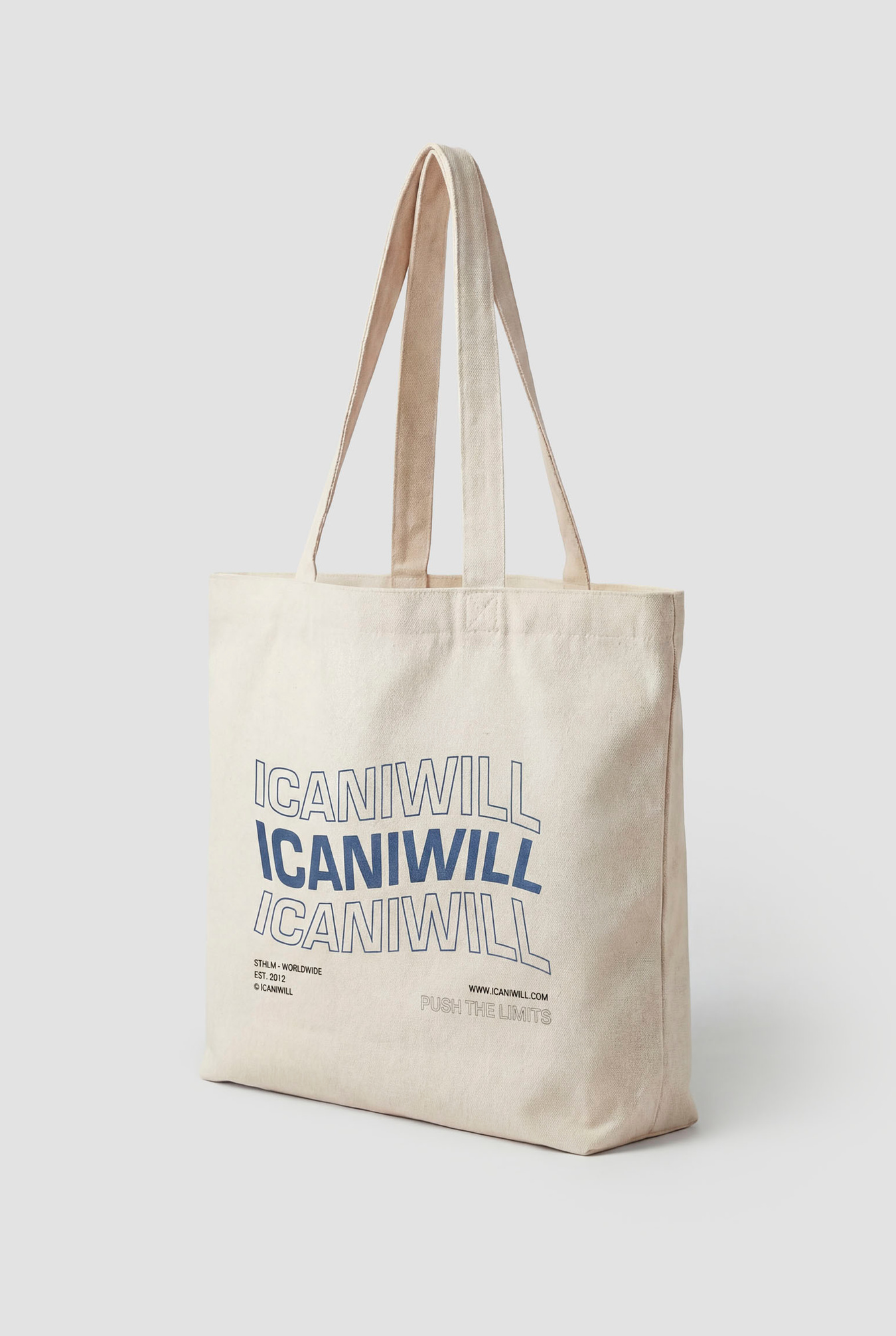 ICIW Cotton Tote Bag Print Light Beige - afbeelding 3