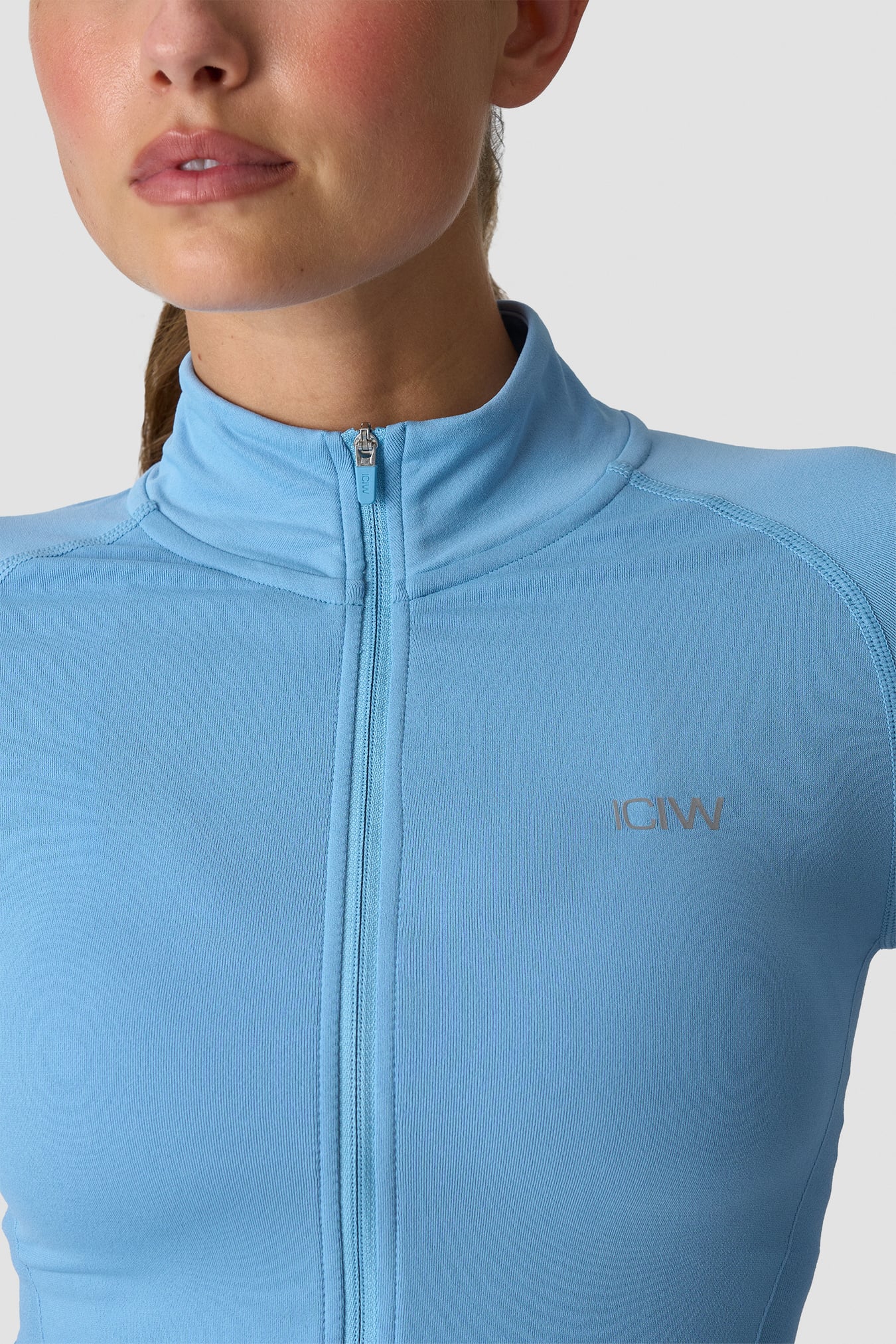 Define Seamless Zip Long Sleeve Dove Blue - kuva 4