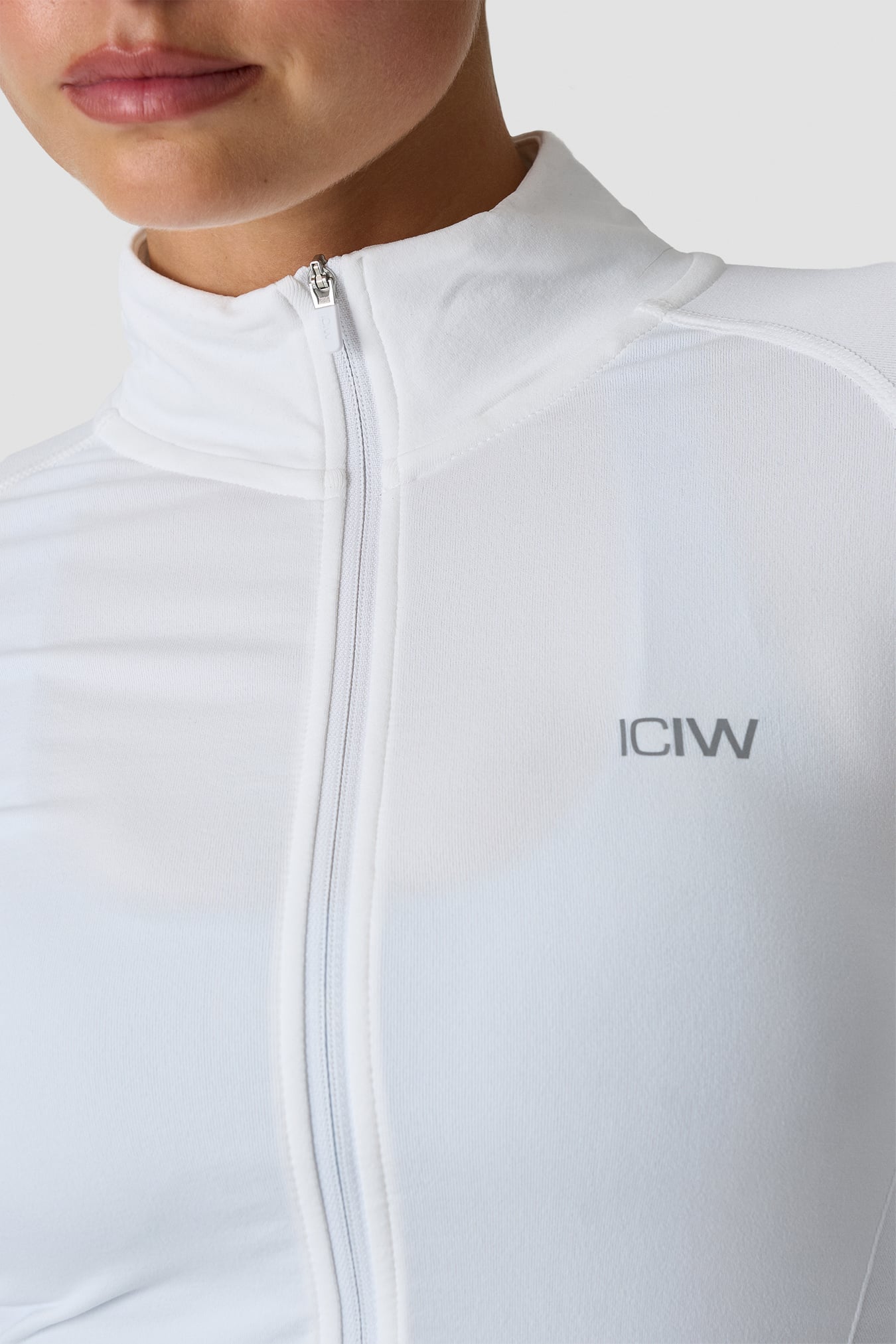 Define Seamless Zip Long Sleeve White Snow - image 4