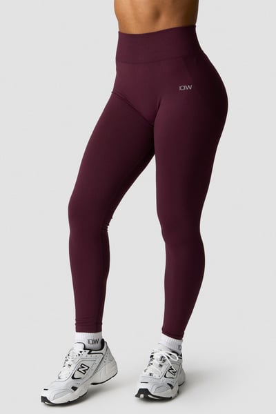Smooth Seamless Tights Dark Mahogany - Red