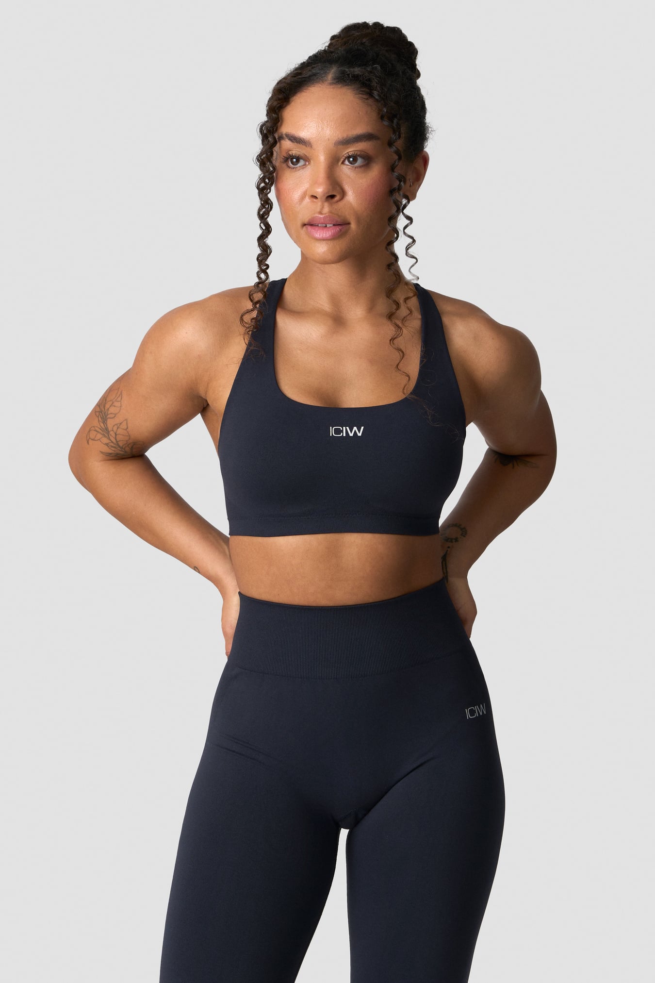 Smooth Seamless Sports Bra Navy - image 1