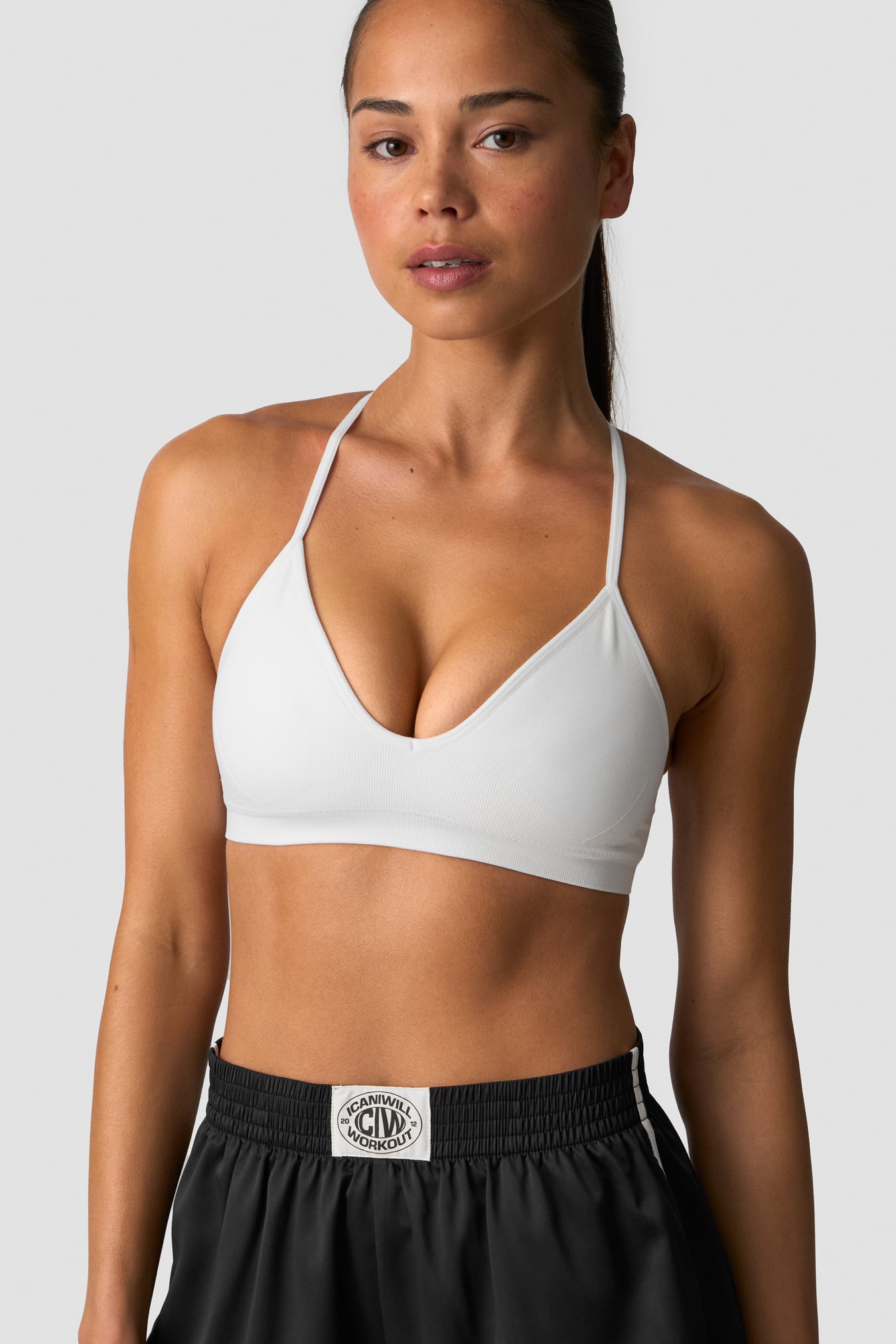 Smooth Seamless Strappy Sports Bra white snow - image 1