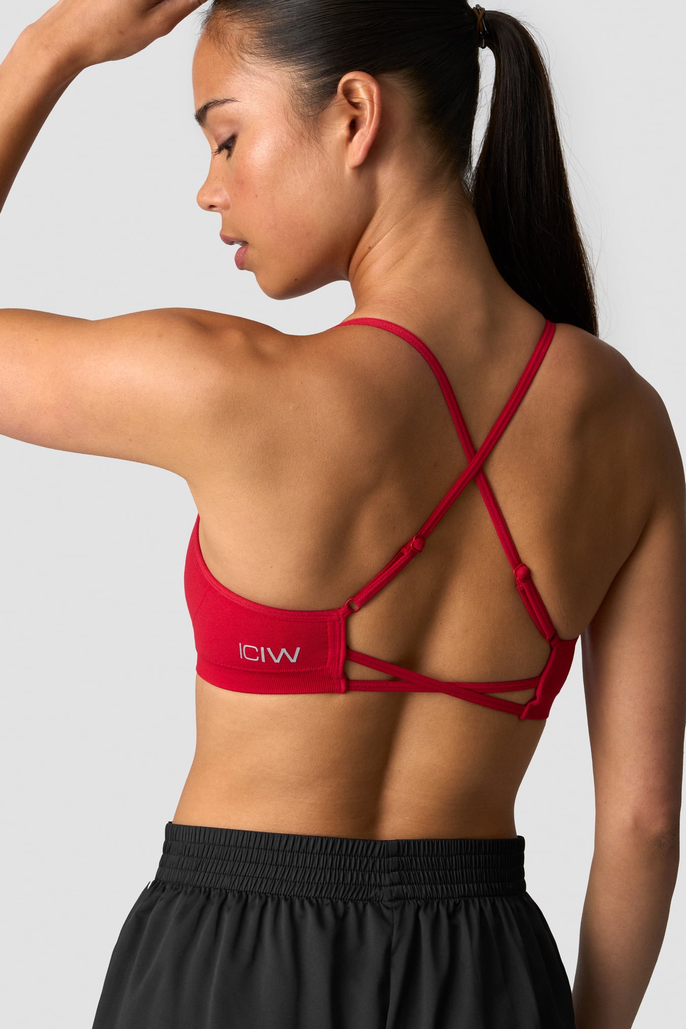 Smooth Seamless Strappy Sports Bra Red Cherry - image 3