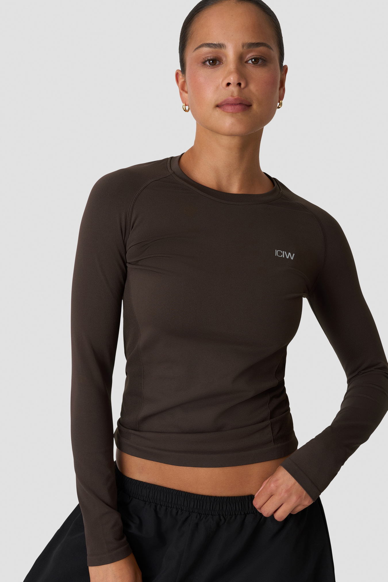 Define Seamless Long Sleeve Chocolate Brown - image 3