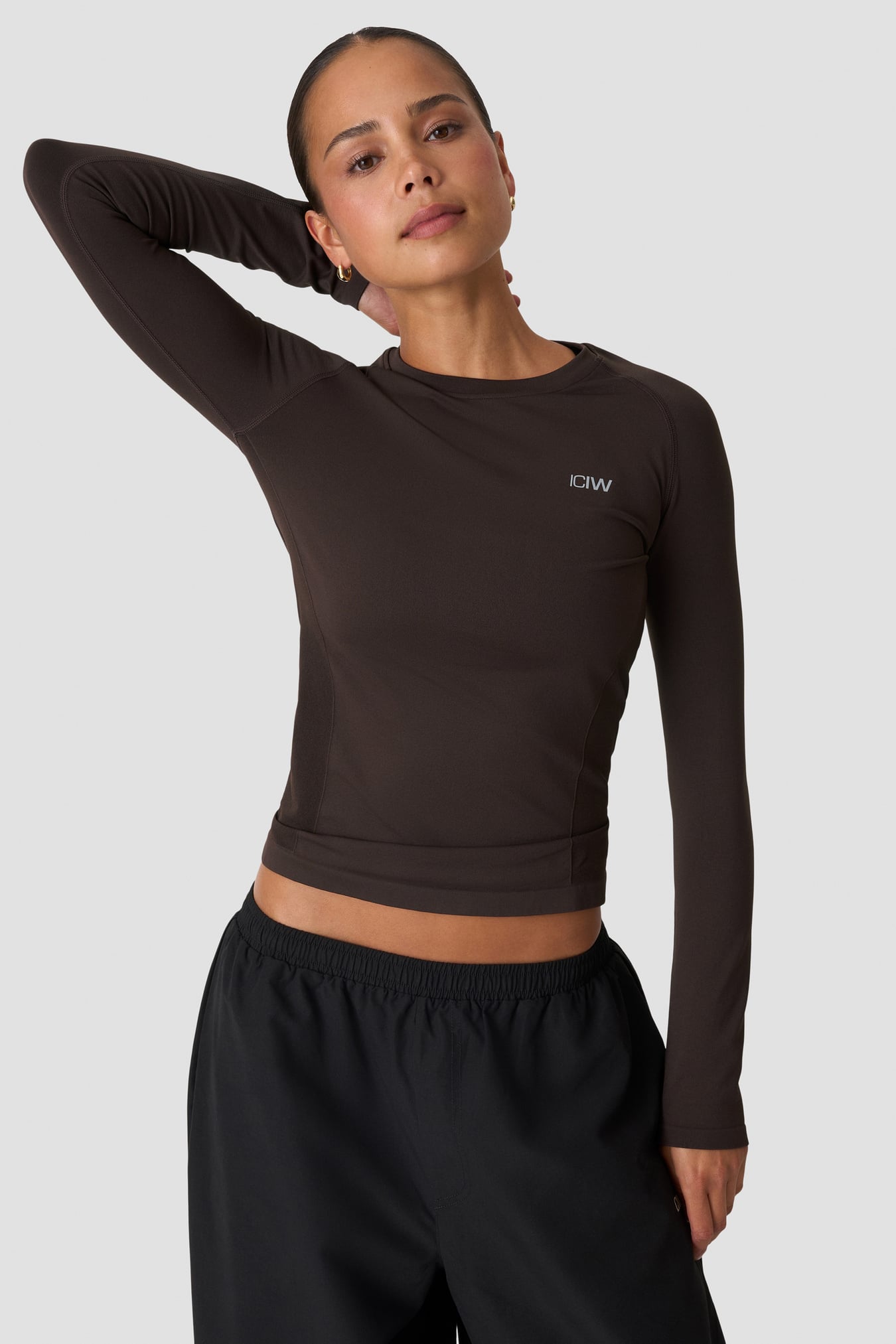 Define Seamless Long Sleeve Chocolate Brown - image 1