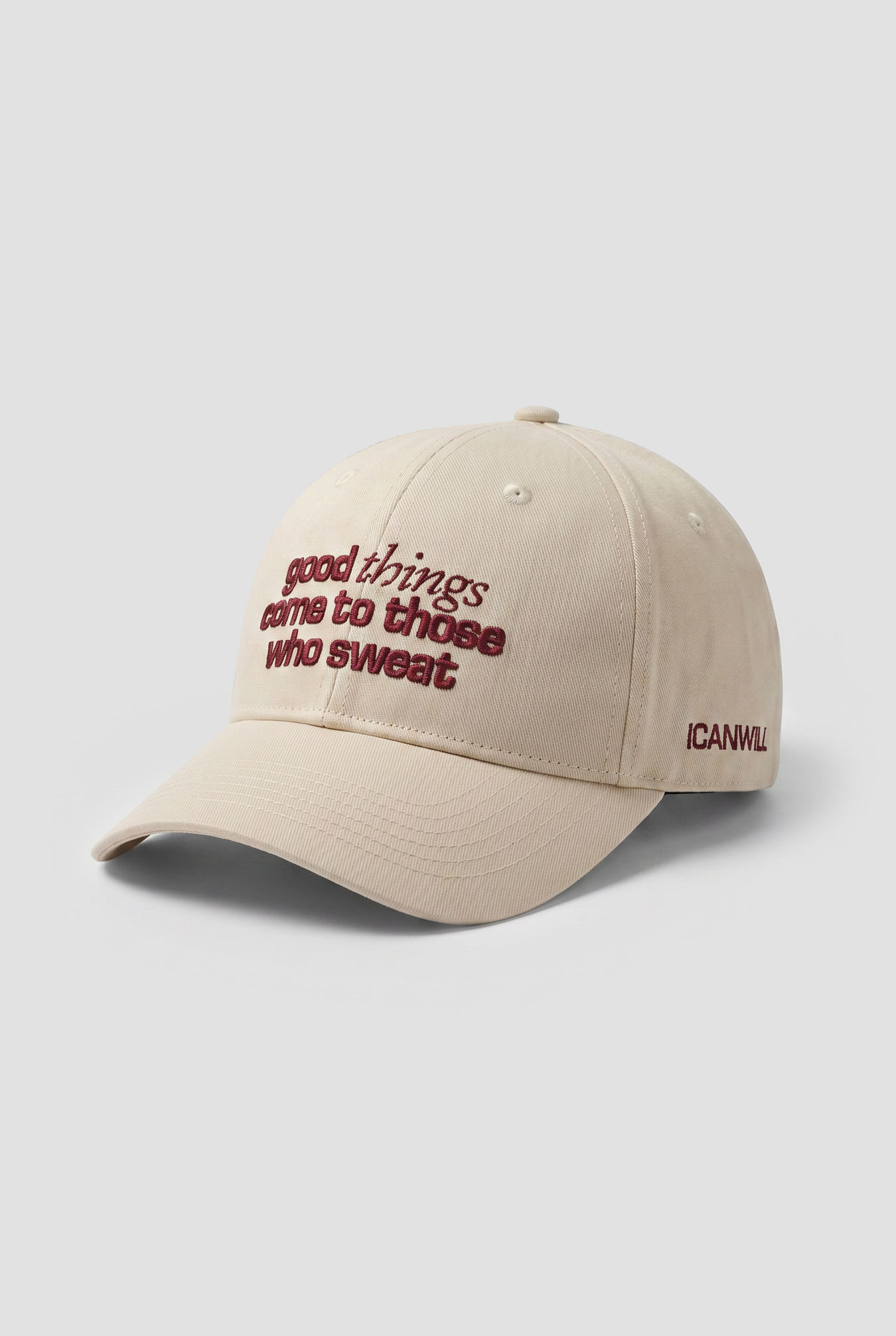 Baseball Cap Hard Crown Beige - image 1