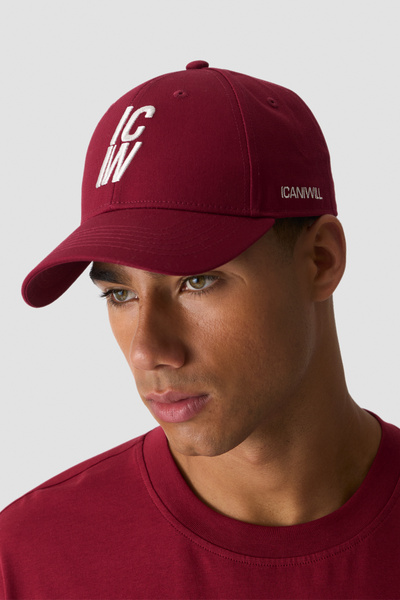 Baseball Cap Hard Crown Dark Berry - Rosso