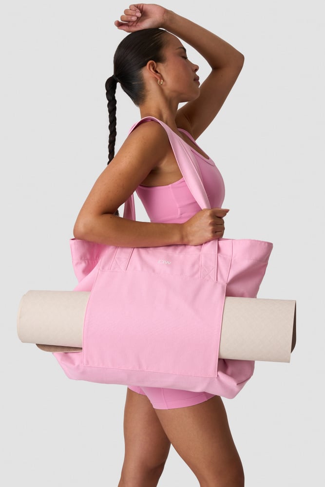 ICIW Cotton Yoga Tote Bag Soft Rose Pink