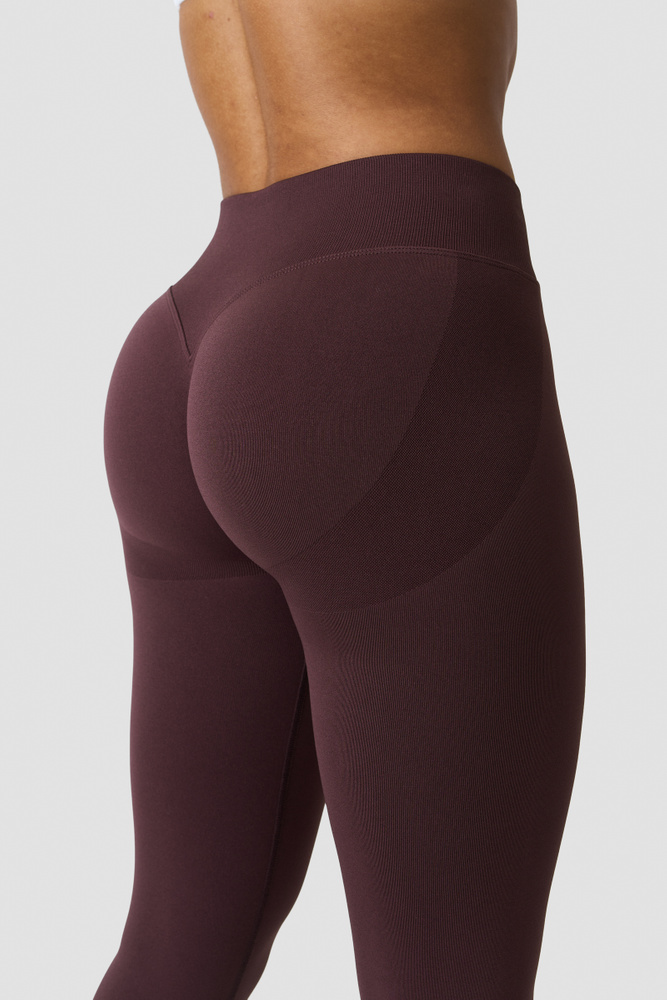 Smooth Seamless Mid Rise V-shape Tights Espresso