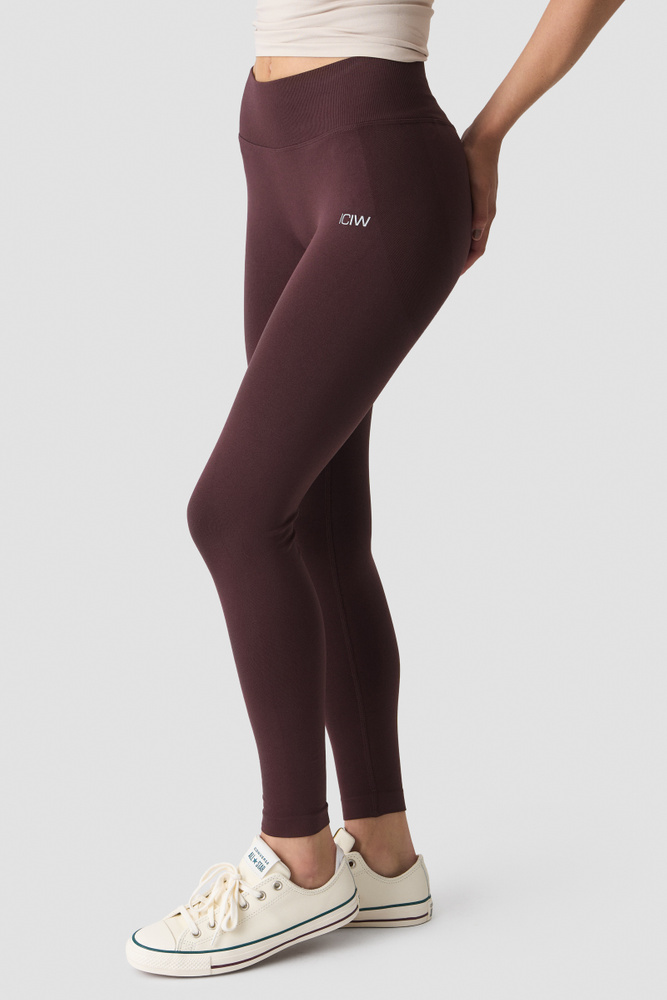 Smooth Seamless Mid Rise V-shape Tights Espresso