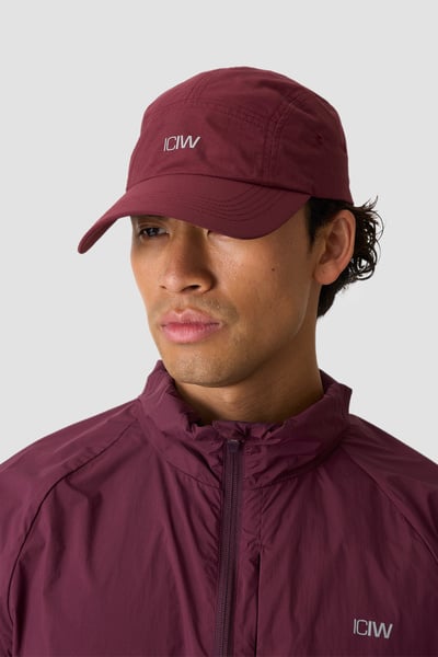 5-Panel Cap Dark Mahogany - Röd